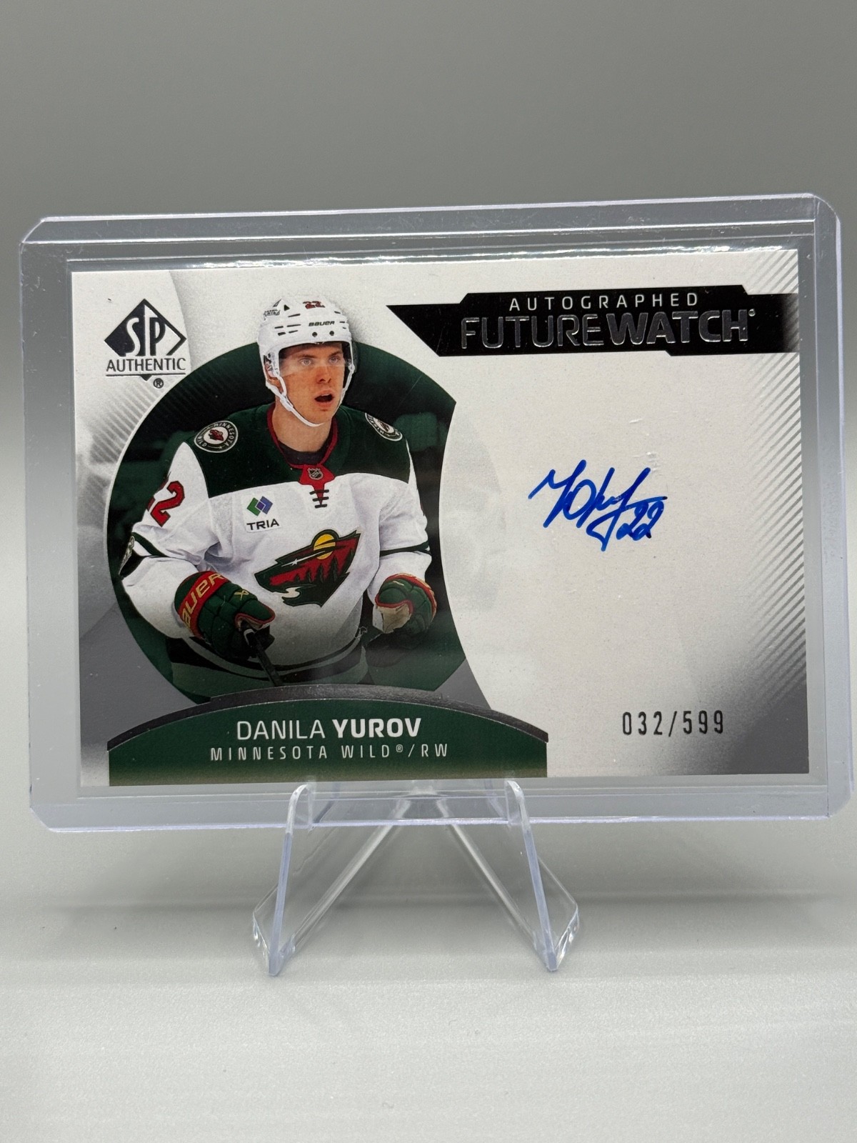 2025-26 SP Authentic Danila Yurov Future Watch Auto Horizontal #/599 Wild 2025-26 SP Authentic Danila Yurov Future Watch Auto Horizontal #/599 Wild