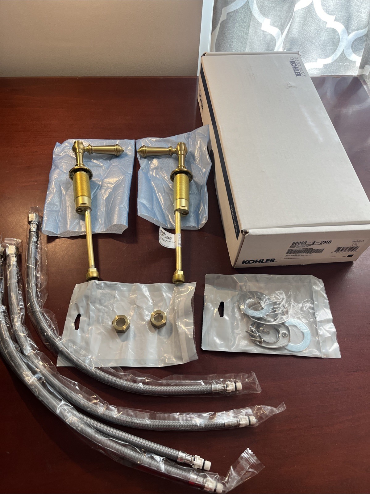 Kohler K-98068-4-2MB Artifacts Lever Bathroom Sink Faucet Handles Brushed *READ Kohler K-98068-4-2MB Artifacts Lever Bathroom Sink Faucet Handles Brushed *READ