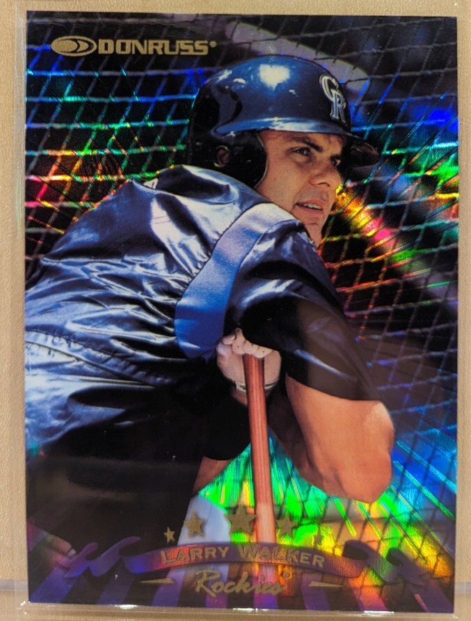 1998 Donruss Collections PRIZED #33 Larry Walker Refractor RARE PARALLEL /560