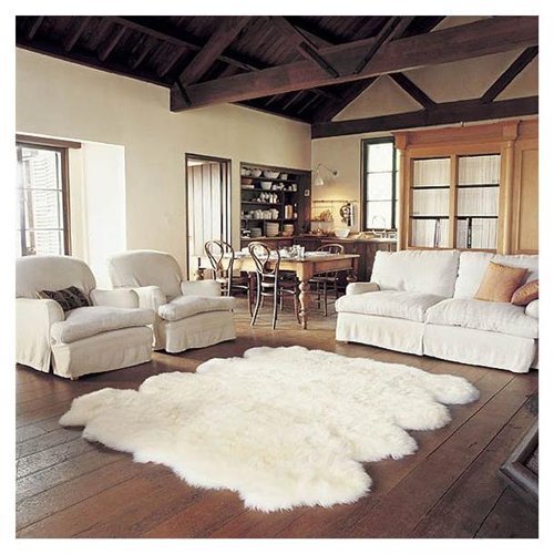 Genuine Real Australian Octo Eight Pelt Extra Large Sheepskin Rug