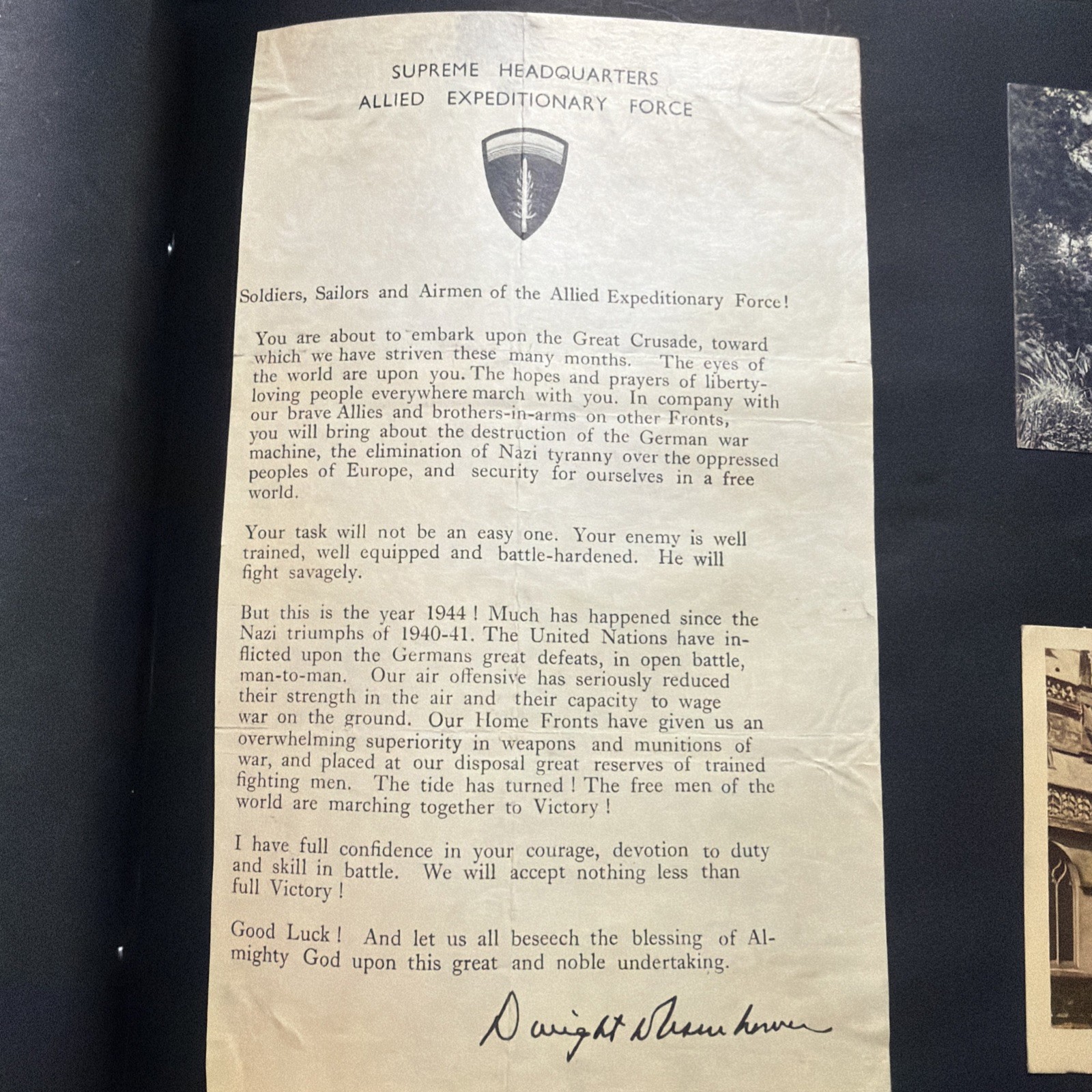 WWII 104th Timberwolf HQ Scrapbook 314 Pics Terry Allen Autograph D-Day Leaflet