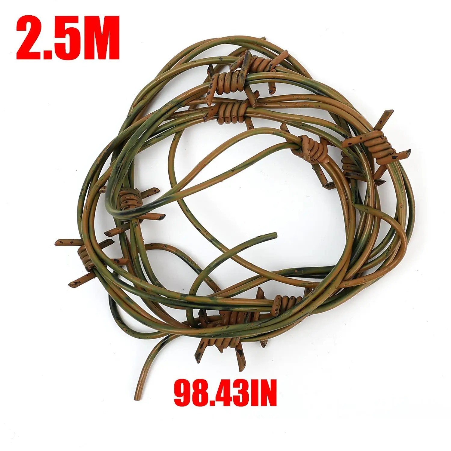 Halloween Fake Barbed Wire Prop 2.5M Plastic Bloody Scary Haunted House Decor
