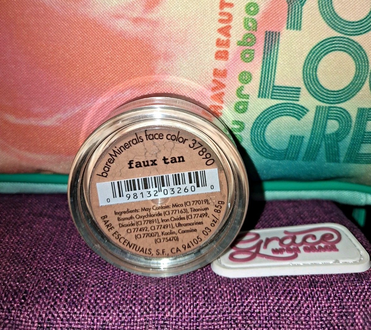 bareMinerals i.d. Faux Tan Bronzer Matte Loose Powder Face Color 0.03 oz