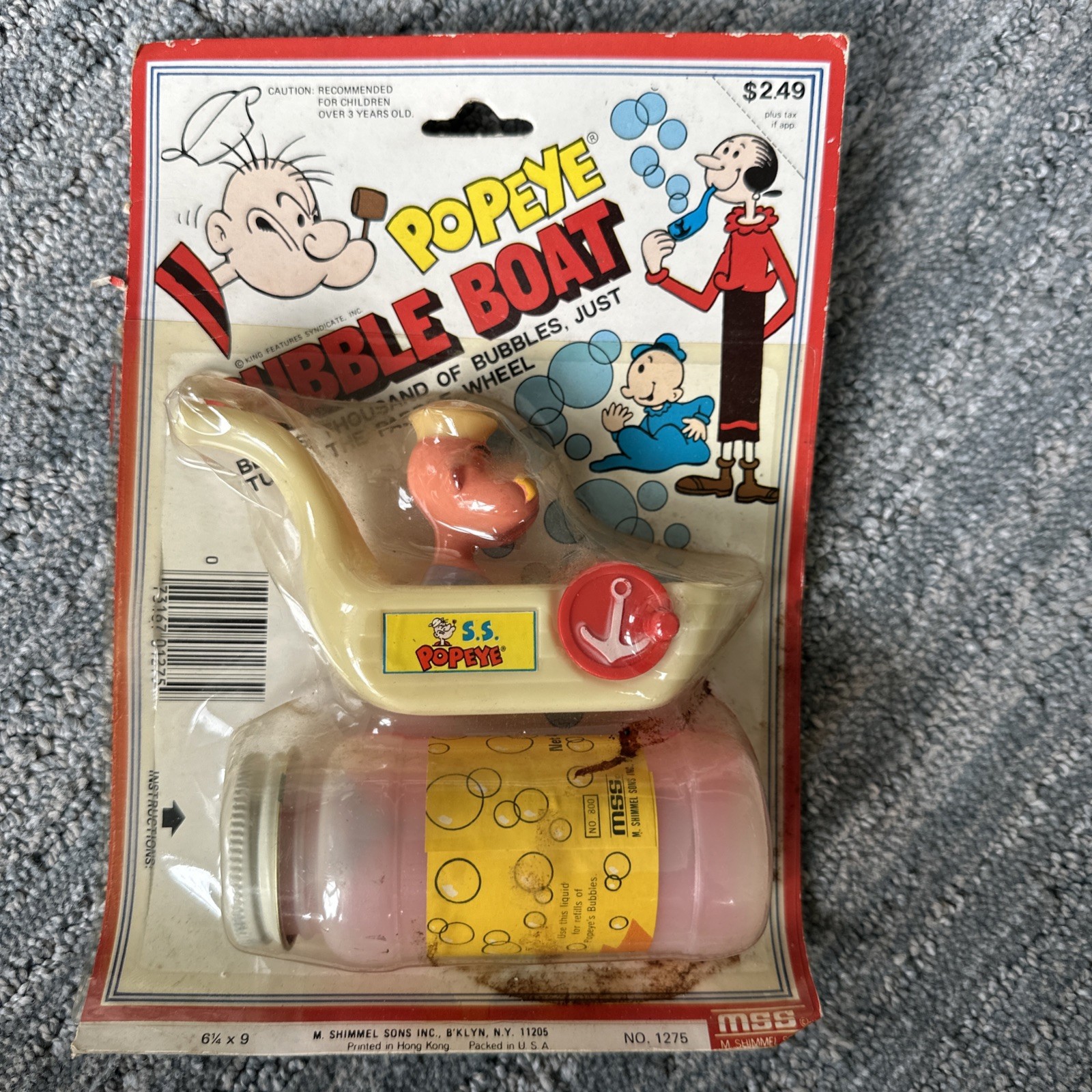 Vintage HONG KONG TOY PLASTIC TOY MADE IN HONG KONG TOY POPEYE BUBBLE TUB SET Vintage HONG KONG TOY PLASTIC TOY MADE IN HONG KONG TOY POPEYE BUBBLE TUB SET