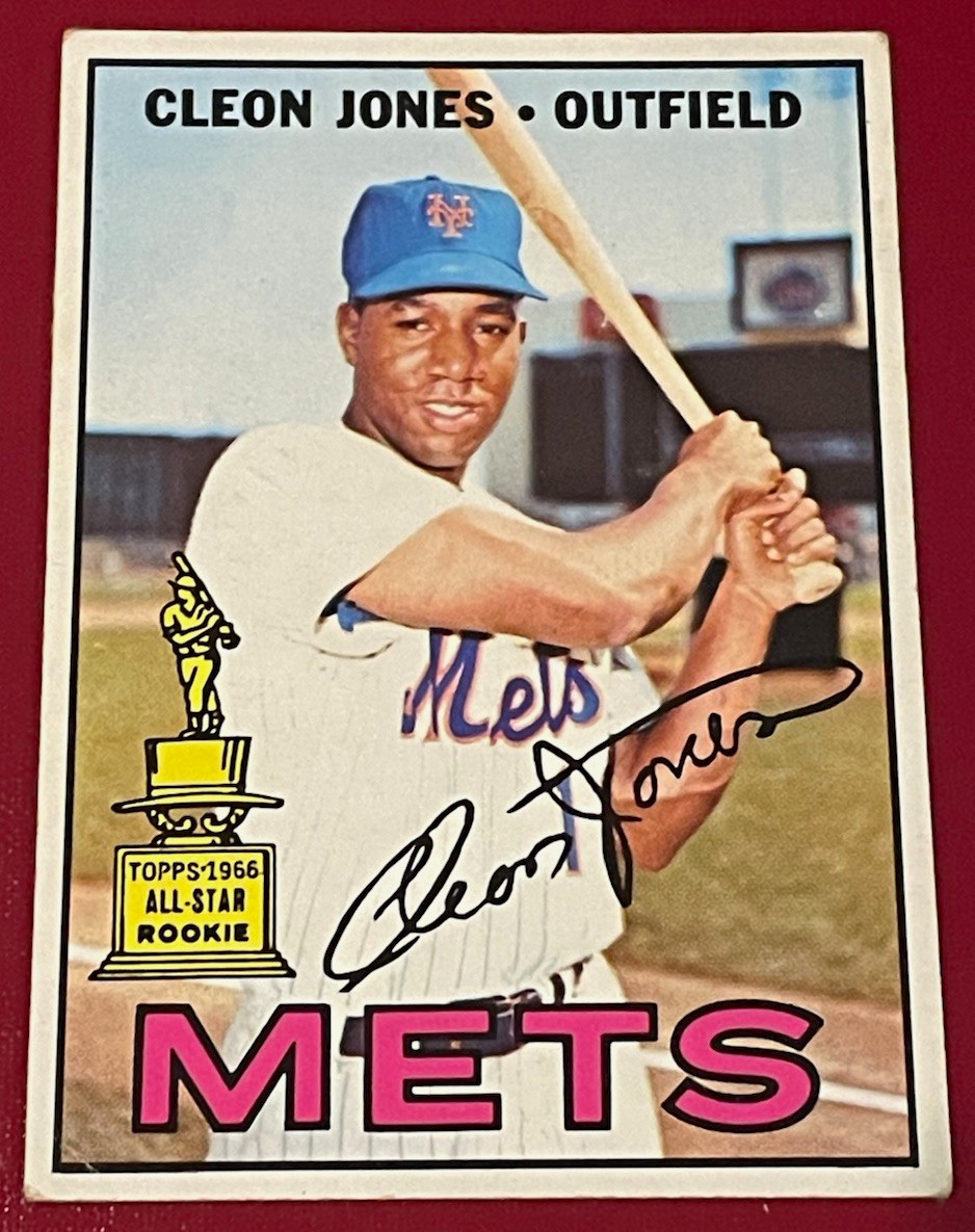1967 Topps Cleon Jones Topps 1966 All-Star Rookie #165 New York Mets HOF Honors