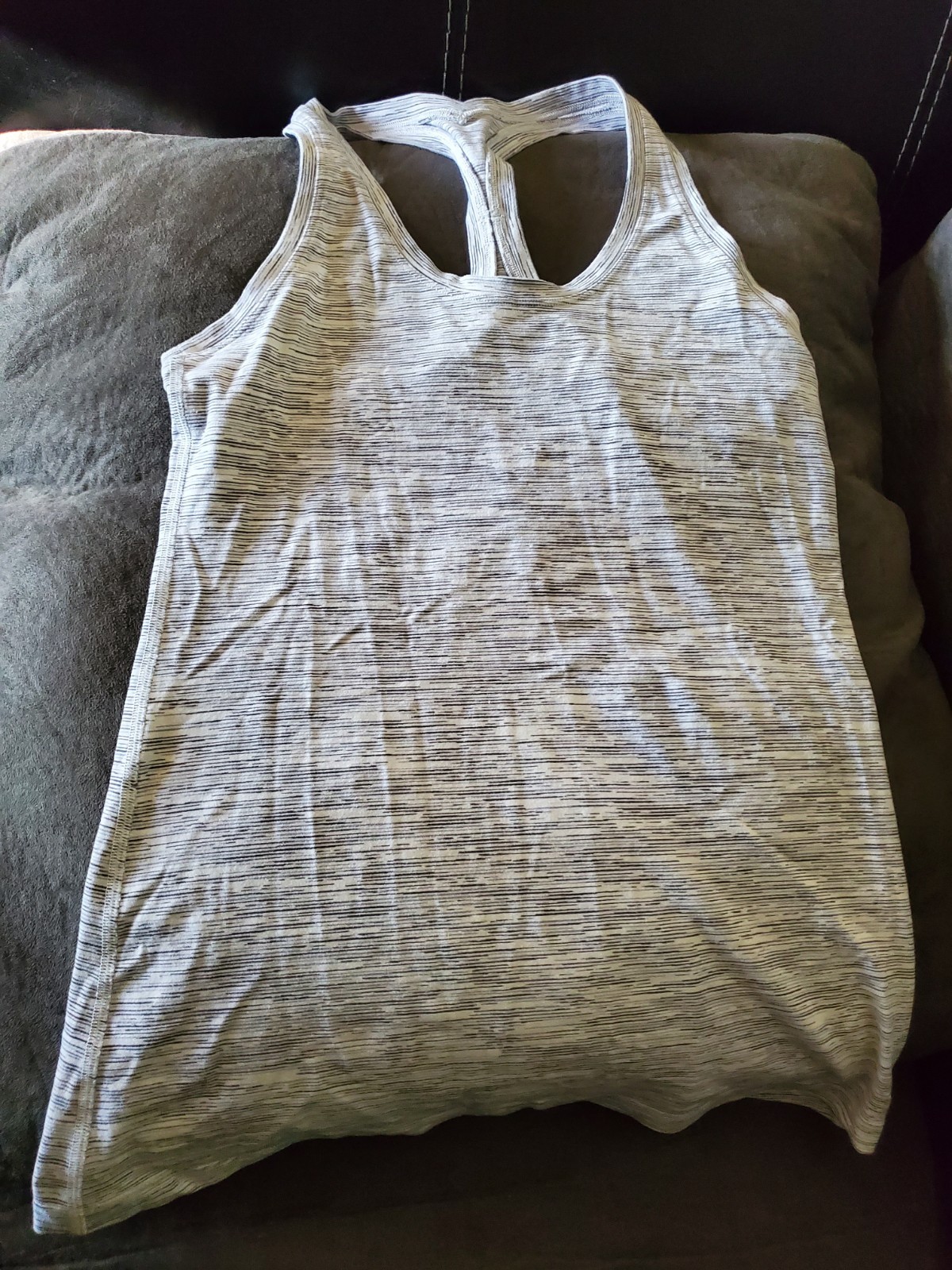 Lululemon Women\'s Sleeveless Tank Top Gray/white Size 6