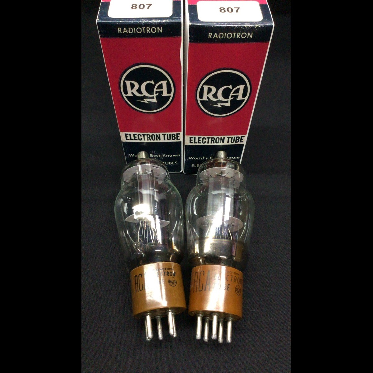 Nice Pair RCA 807 Ham Power VACUUM TUBES DD Getter TESTED NOS S.1168