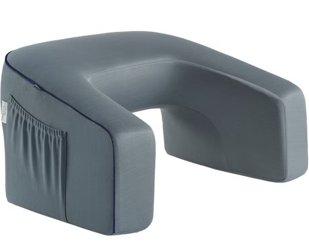 Casual Living Reading Lap Desk Memory Foam Pillow Removable Cover Gray. NEW OB