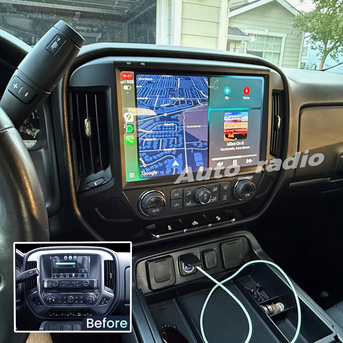 For 14-18 Chevrolet Silverado GMC Sierra Carplay Android 13 Car Stereo Radio