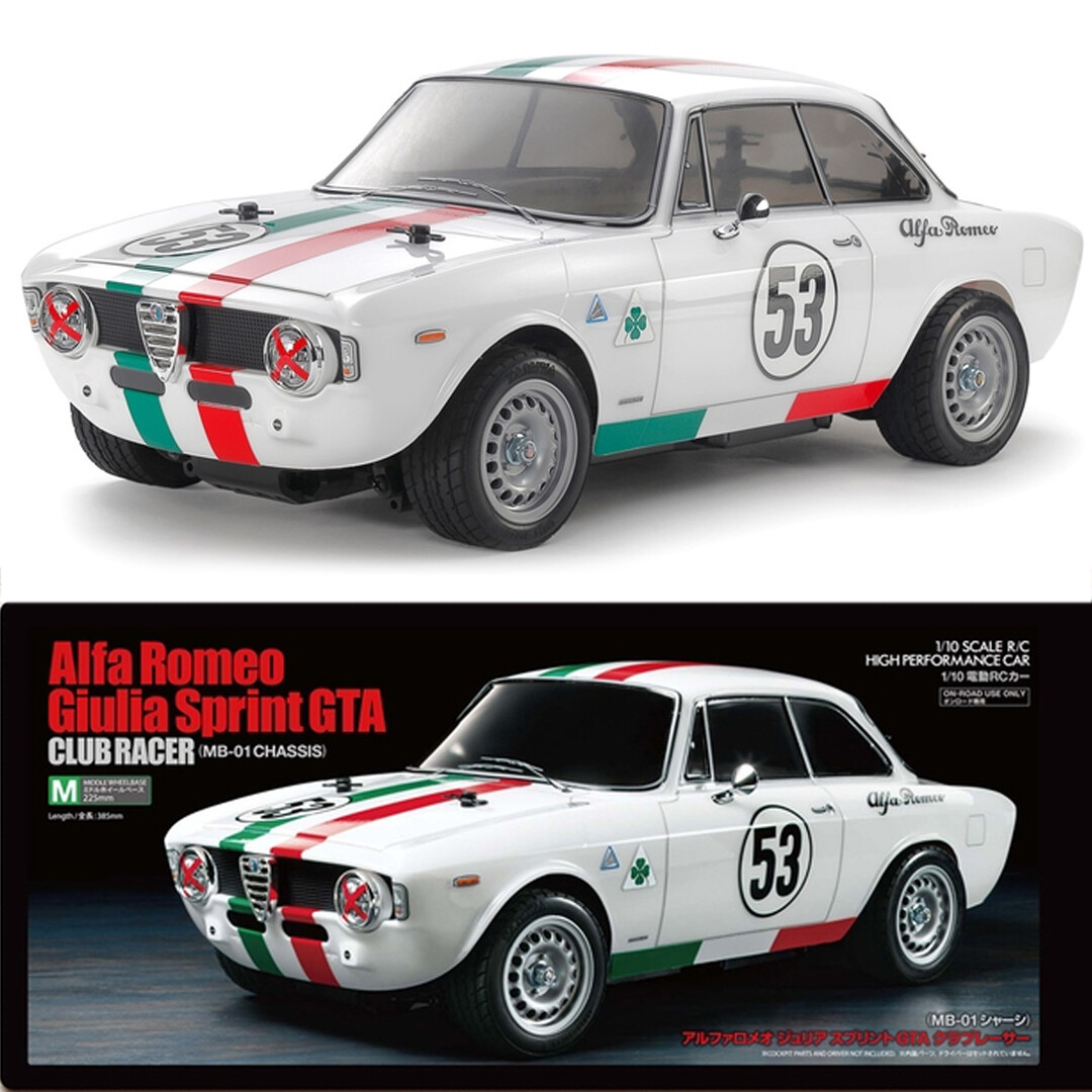 Tamiya 58732-60A 1/10 RC Alfa Romeo Giulia Sprint GTA MB-01 Club Racer Kit Tamiya 58732-60A 1/10 RC Alfa Romeo Giulia Sprint GTA MB-01 Club Racer Kit
