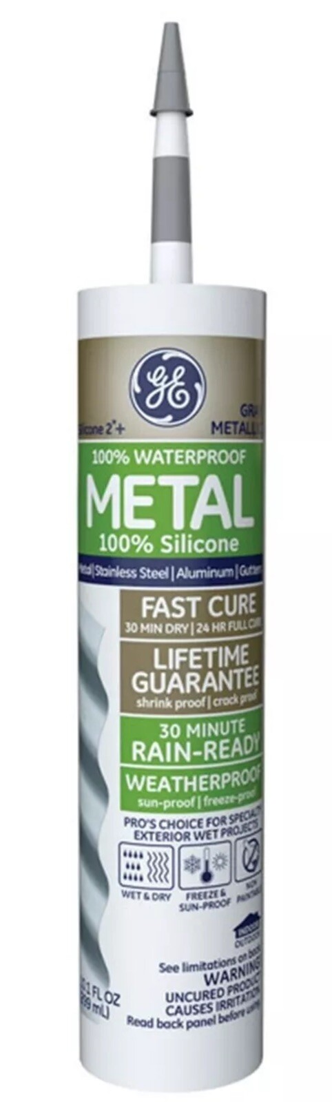 Ge Silicone 2 Gray Silicone 2 Metal Silicone 10.1 Oz. Pack Of 12 Ge Silicone 2 Gray Silicone 2 Metal Silicone 10.1 Oz. Pack Of 12