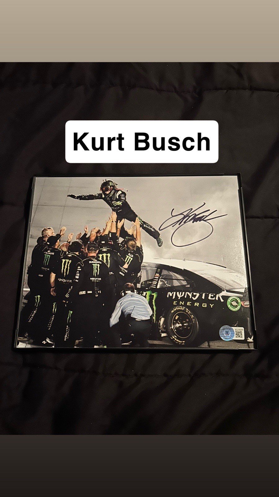 Kurt Busch Signed Autographed 8X10 Photo COA BAS Beckett #BG39090