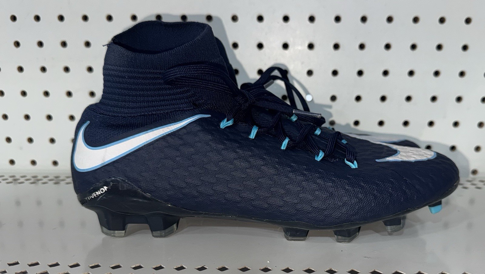 RARE Nike Hypervenom Phatal III DF FG Mens Soccer Cleats Size 9 Blue 852554-414