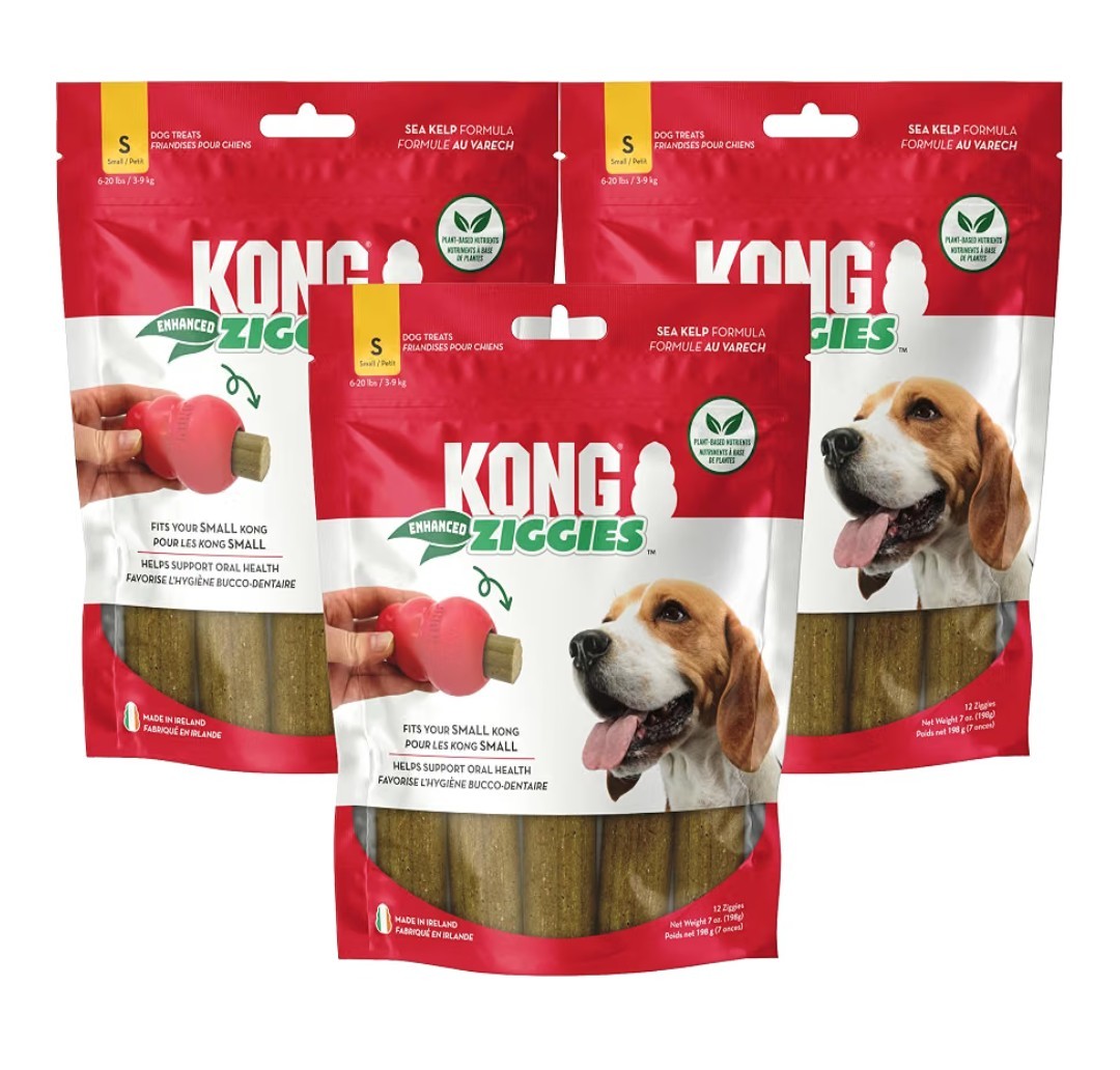 KONG Ziggies - 3 Pack Small - Dental Treat Sticks for Dogs