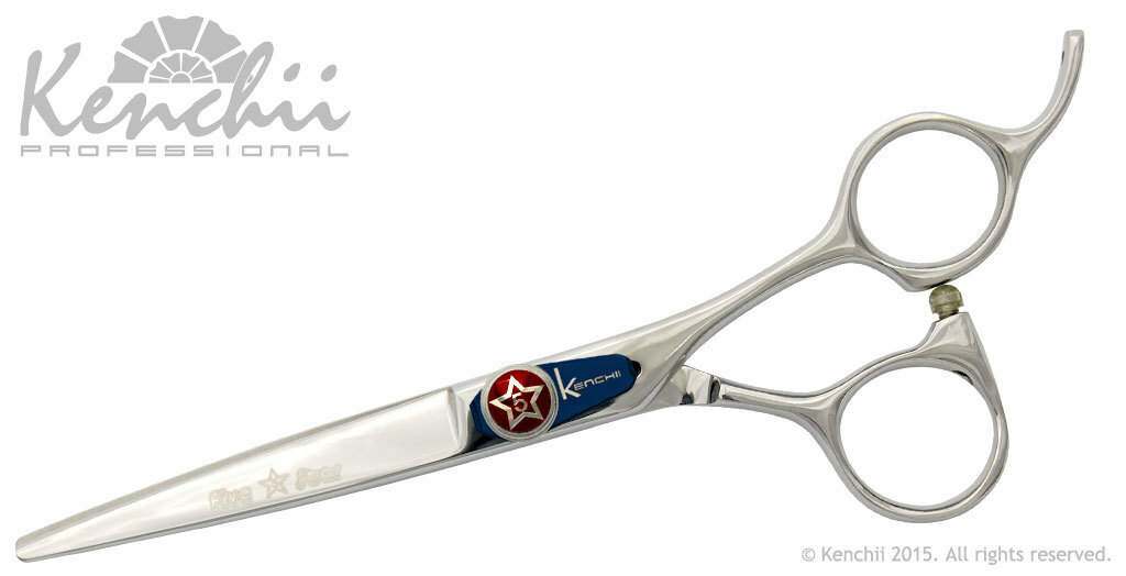 Kenchii Five Star Offset Handle Grooming Shears & Sets Professional Dog Scissors