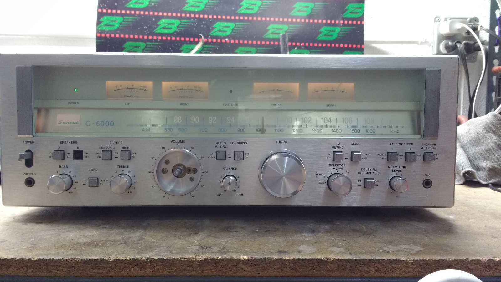 Sansui G-6000 Receiver Pure Power DC Stereo Vintage READ listing