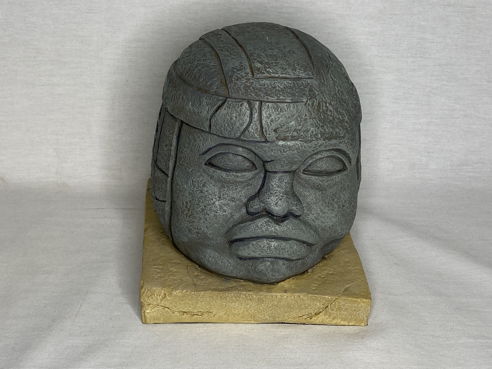 Ancient Olmec Head, Pre-Columbian, Meso American, Resin, Ancient Mystery