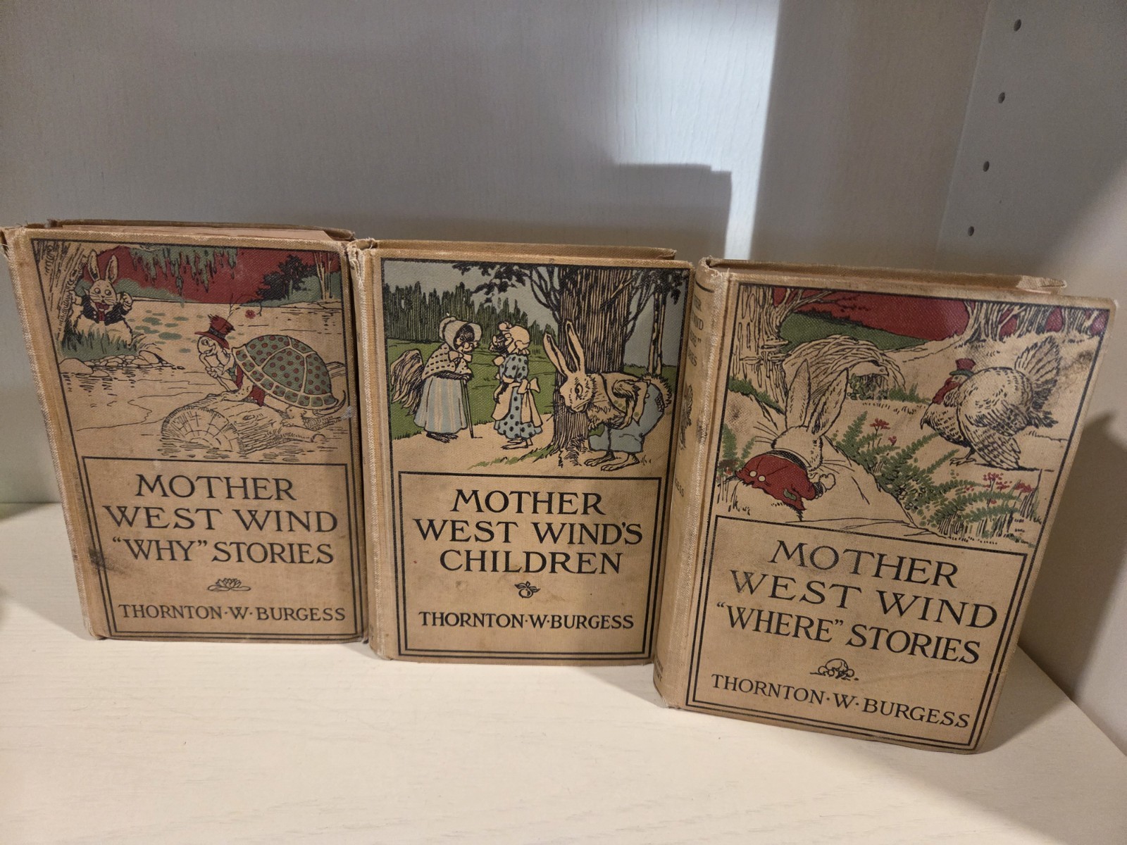 Rare Editions, 1921-1922, Thornton Burgess, Mother West Wind, HC, 3 book series Rare Editions, 1921-1922, Thornton Burgess, Mother West Wind, HC, 3 book series