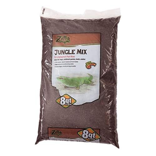 Zilla Pet Reptile Terrarium Substrate Bedding, Jungle Mix, for Frogs, Rainforest Zilla Pet Reptile Terrarium Substrate Bedding, Jungle Mix, for Frogs, Rainforest