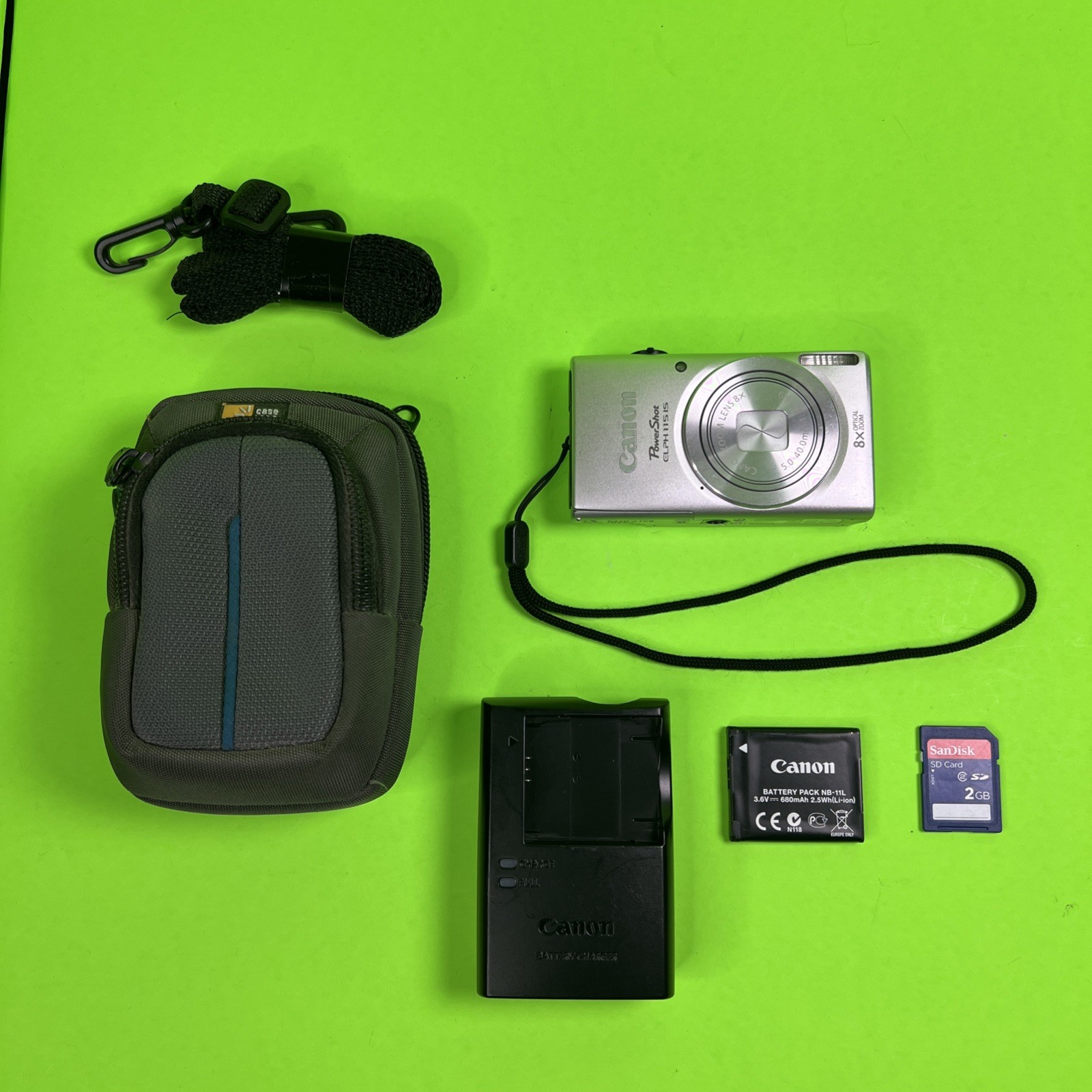 Canon PowerShot ELPH 115 IS 16MP 8x Zoom Digital Camera - SAME DAY - WARRANTY
