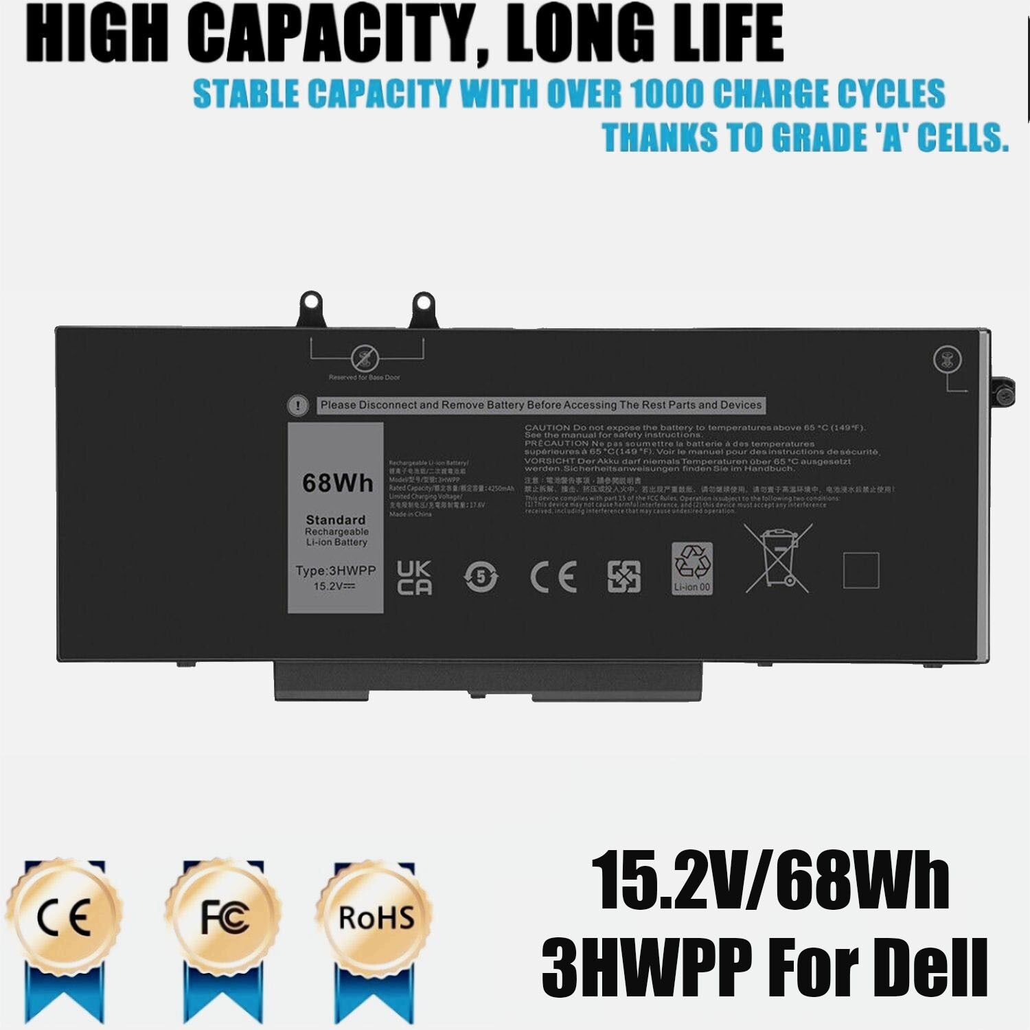3HWPP LAPTOP BATTERY FOR DELL Latitude 5401 5410 5411 5501 Precision 3541 US