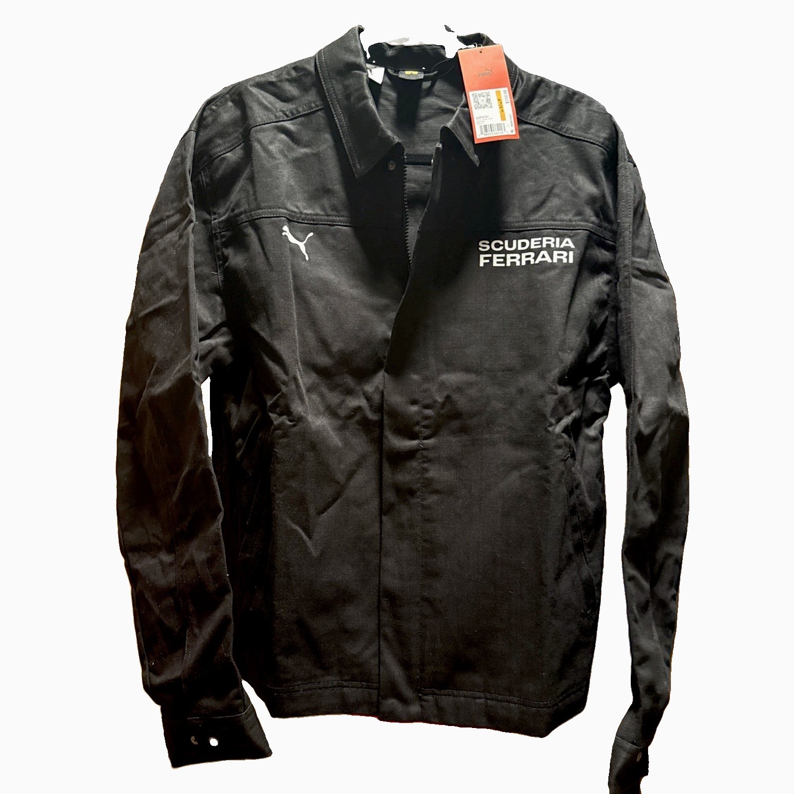 Puma Scuderia Ferrari Lifestyle Jacket Men\'s Size Large Black Full Zip