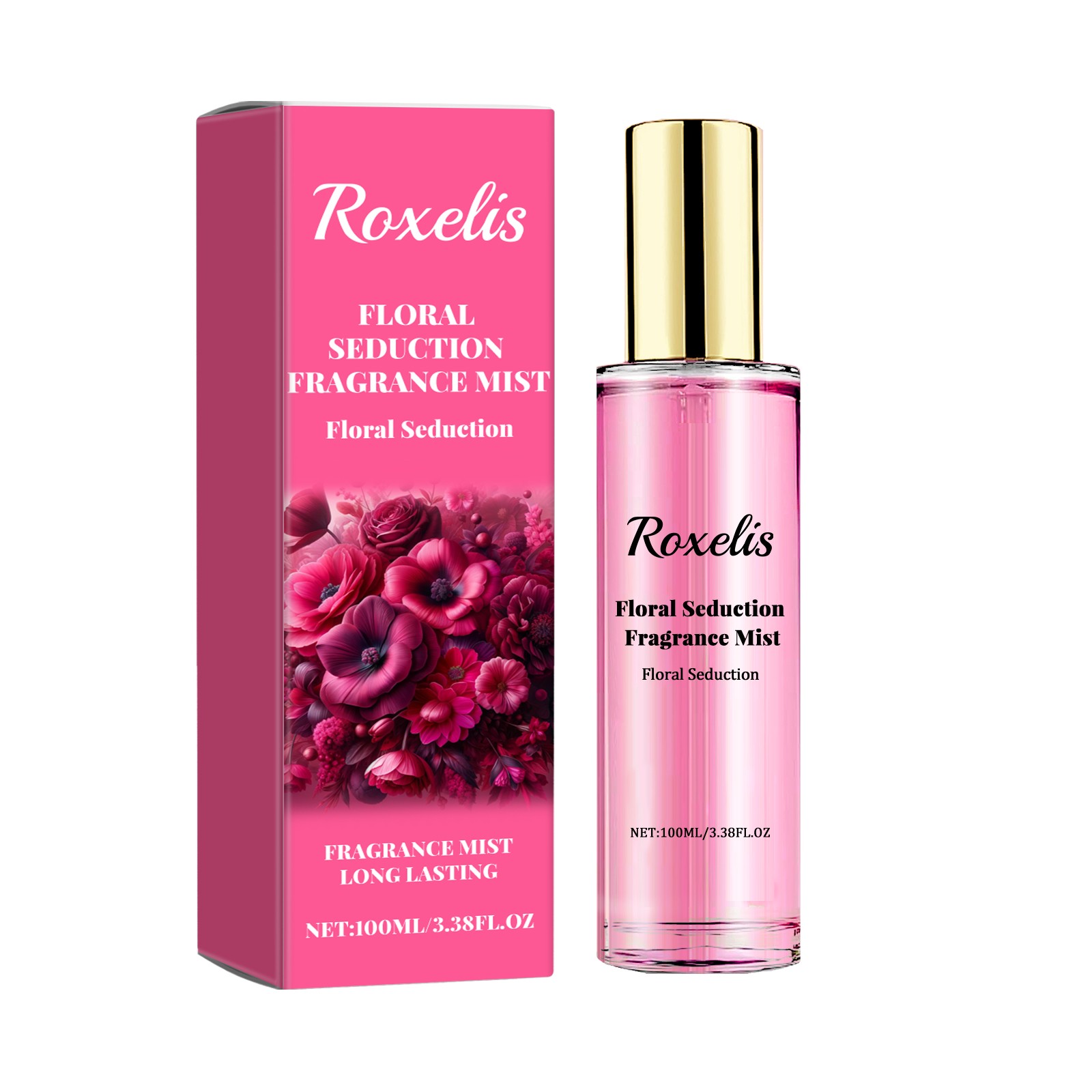 Roxelis Floral Seduction Fragrance Mist - Fresh Natural Date Night Body Spray