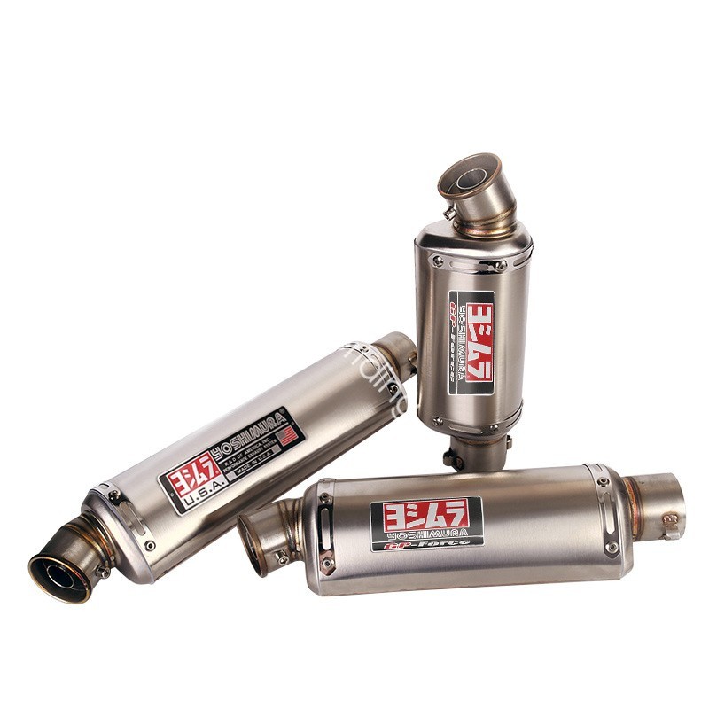 Motorcycle Slip On Universal 51mm Tips Stainless Steel Pipe Exhaust Muffler  Tip