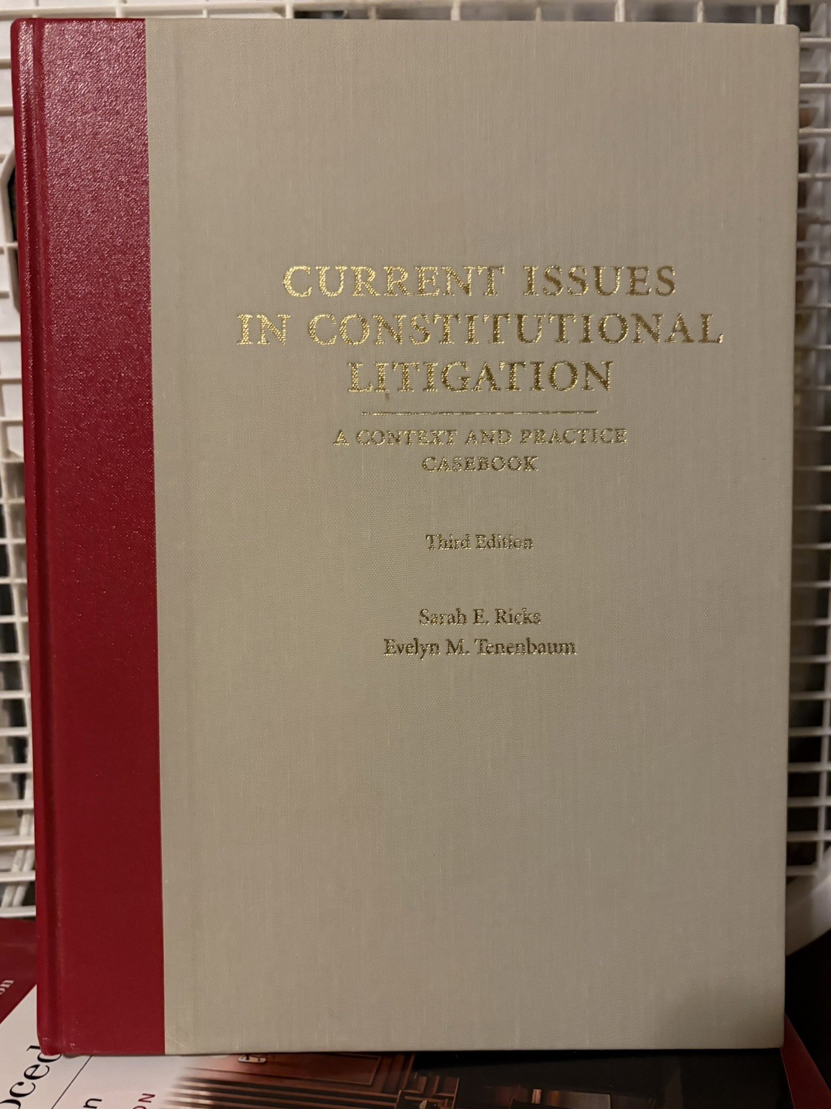 Current Issues in Constitutional Litigation: A Context and Practice Casebook Current Issues in Constitutional Litigation: A Context and Practice Casebook