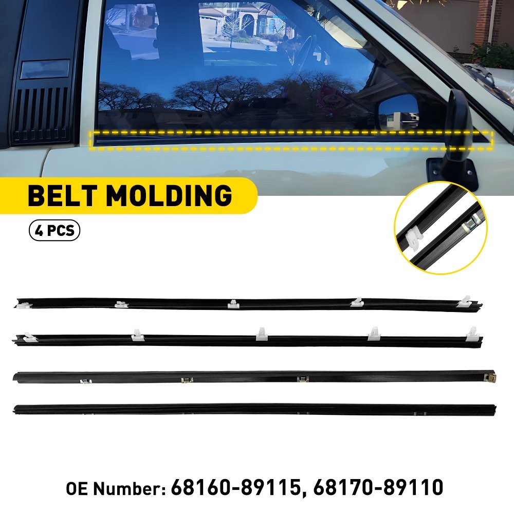 4PCS Window Weatherstrip Seal Belt Moulding For Toyota 4Runner 84-89 68160-89115