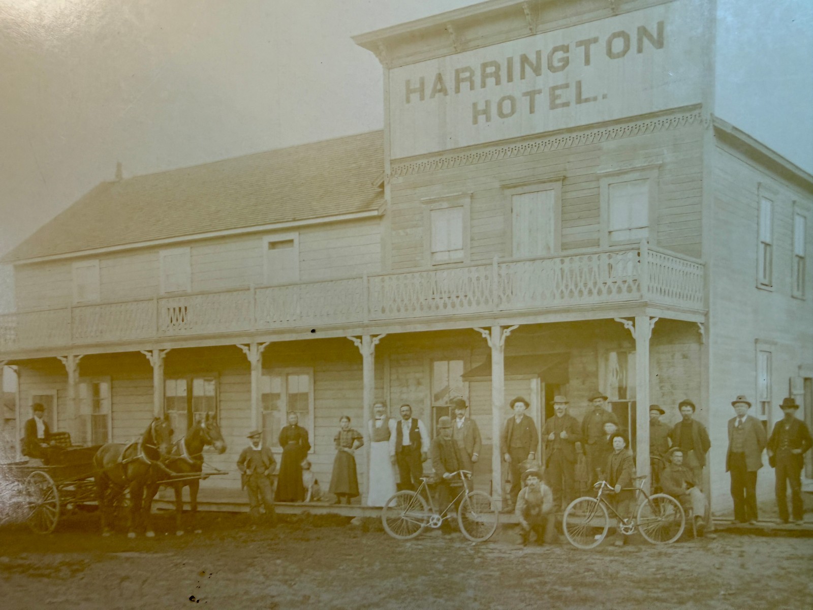 Original ANTIQUE PHOTO HARRINGTON HOTEL Late 1800's/Early 1900's ONE OF A KIND