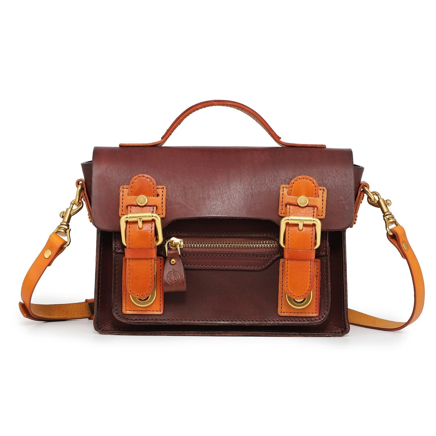 $200. Old Trend Women\'s Genuine Leather Aster Mini Satchel Brown Gold $200. Old Trend Women\'s Genuine Leather Aster Mini Satchel Brown Gold