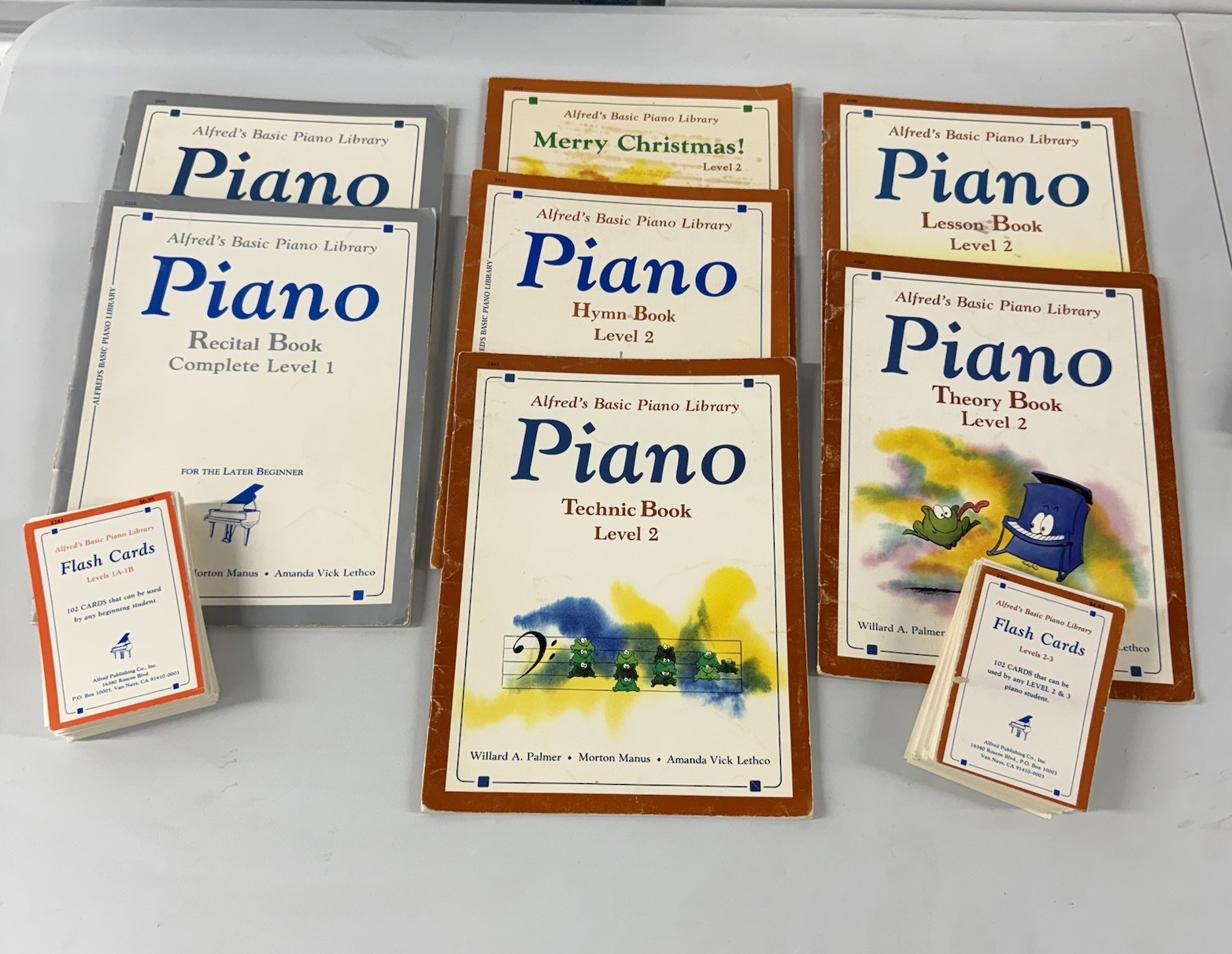 Alfred’s Basic Piano Library Level 1 & 2 Lot Lesson Theory Technic Christmas Alfred’s Basic Piano Library Level 1 & 2 Lot Lesson Theory Technic Christmas