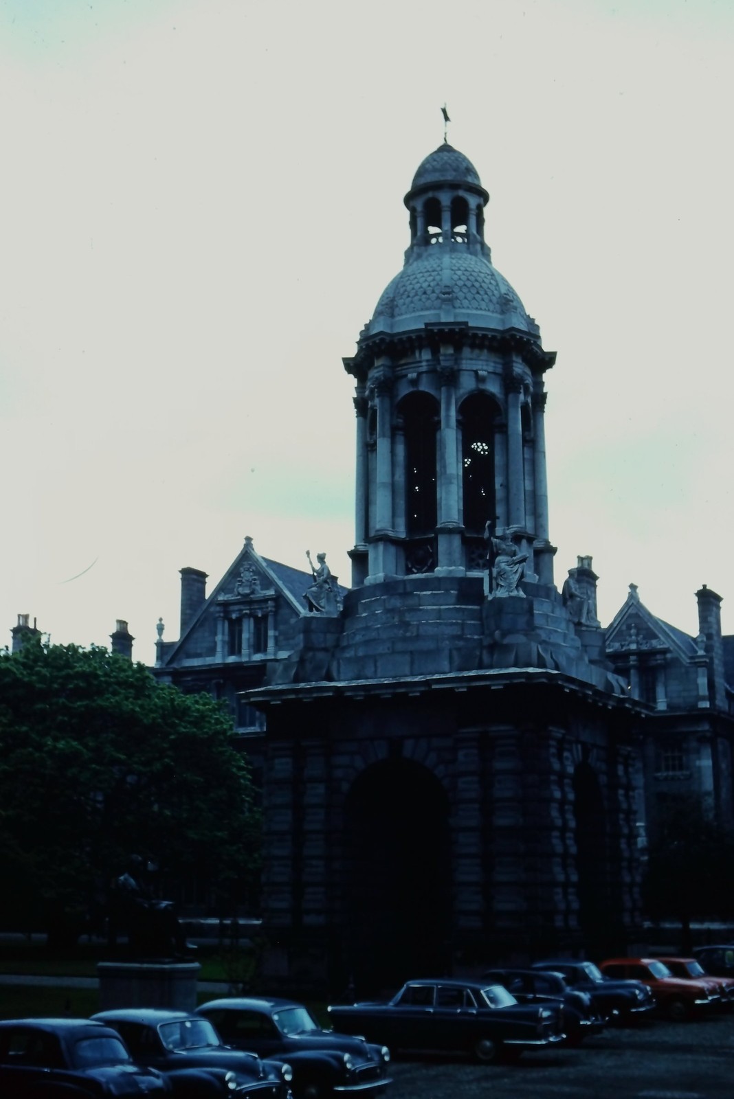 c1960\'s Ektachrome 35mm Slide Trinity College Dublin Campanile Ireland Cars