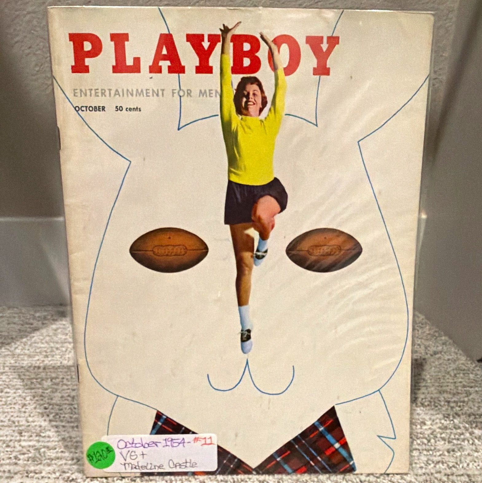 Playboy Magazine October 1954 Vintage Issue #11 Madeline Castle