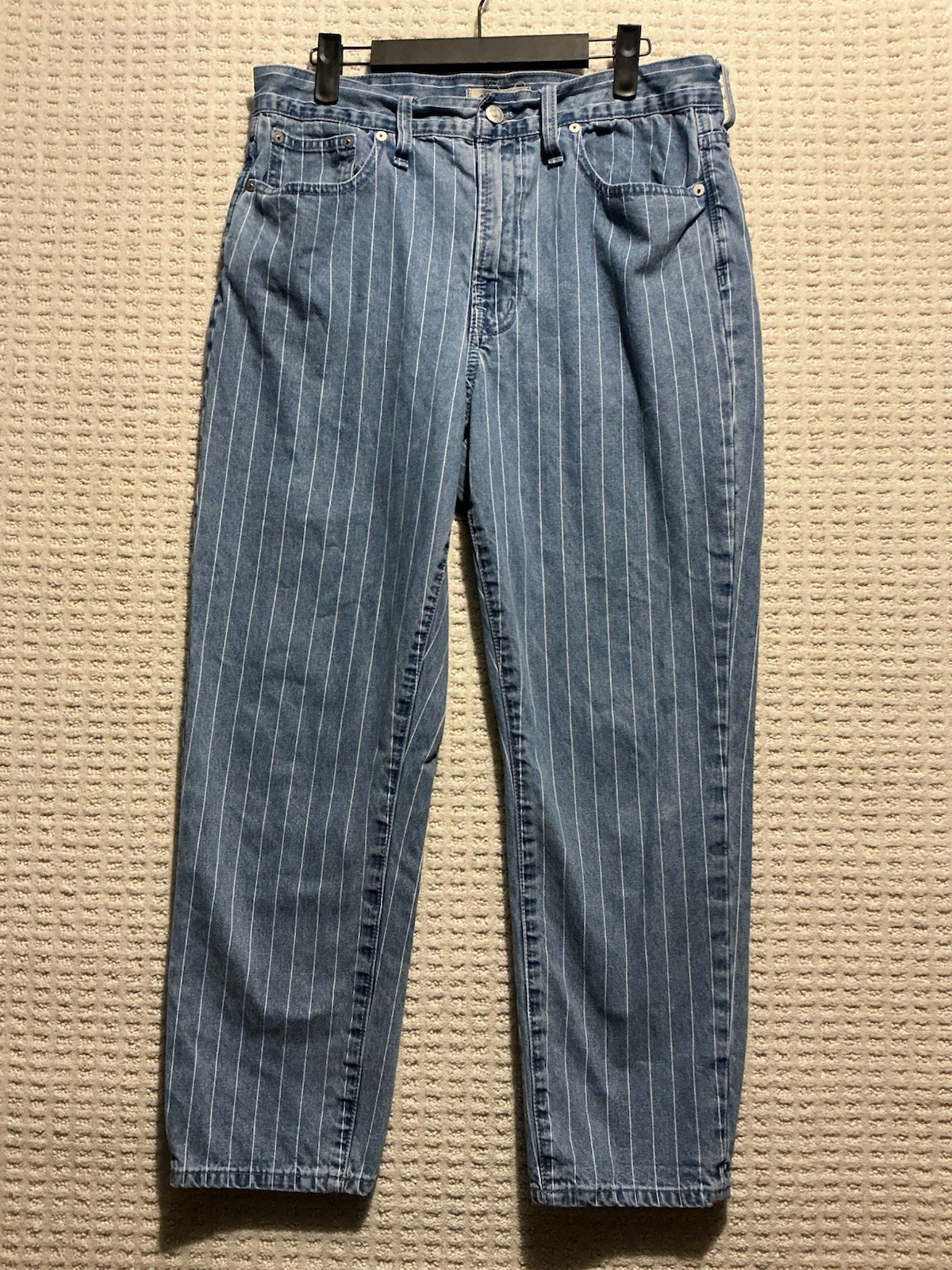 Madewell Women’s Jeans Pin Stripe Perfect Vintage Crop 30 Style L3915
