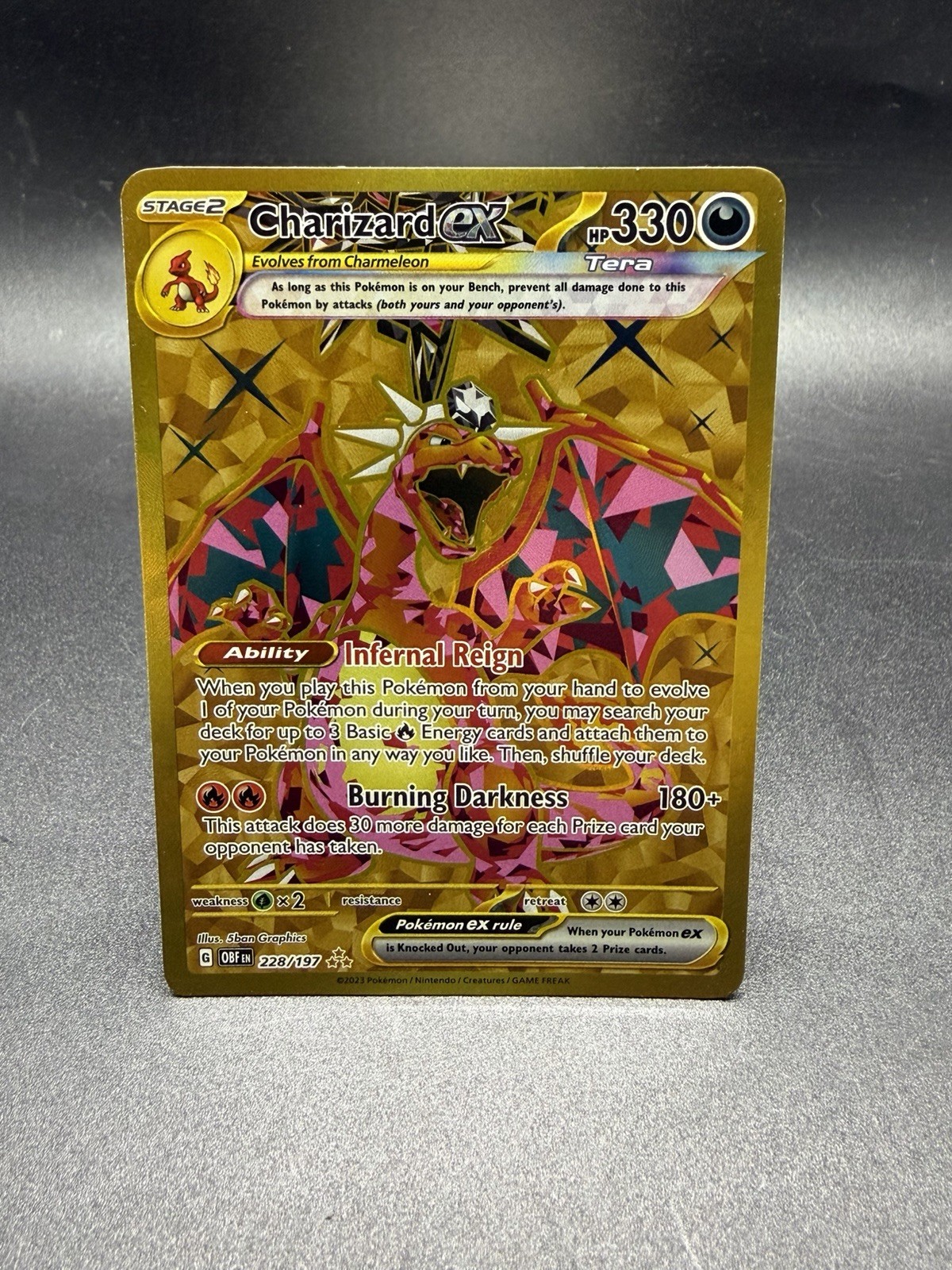 Charizard ex 228/197 SV03: Obsidian Flames Holo Hyper Rare Charizard ex 228/197 SV03: Obsidian Flames Holo Hyper Rare