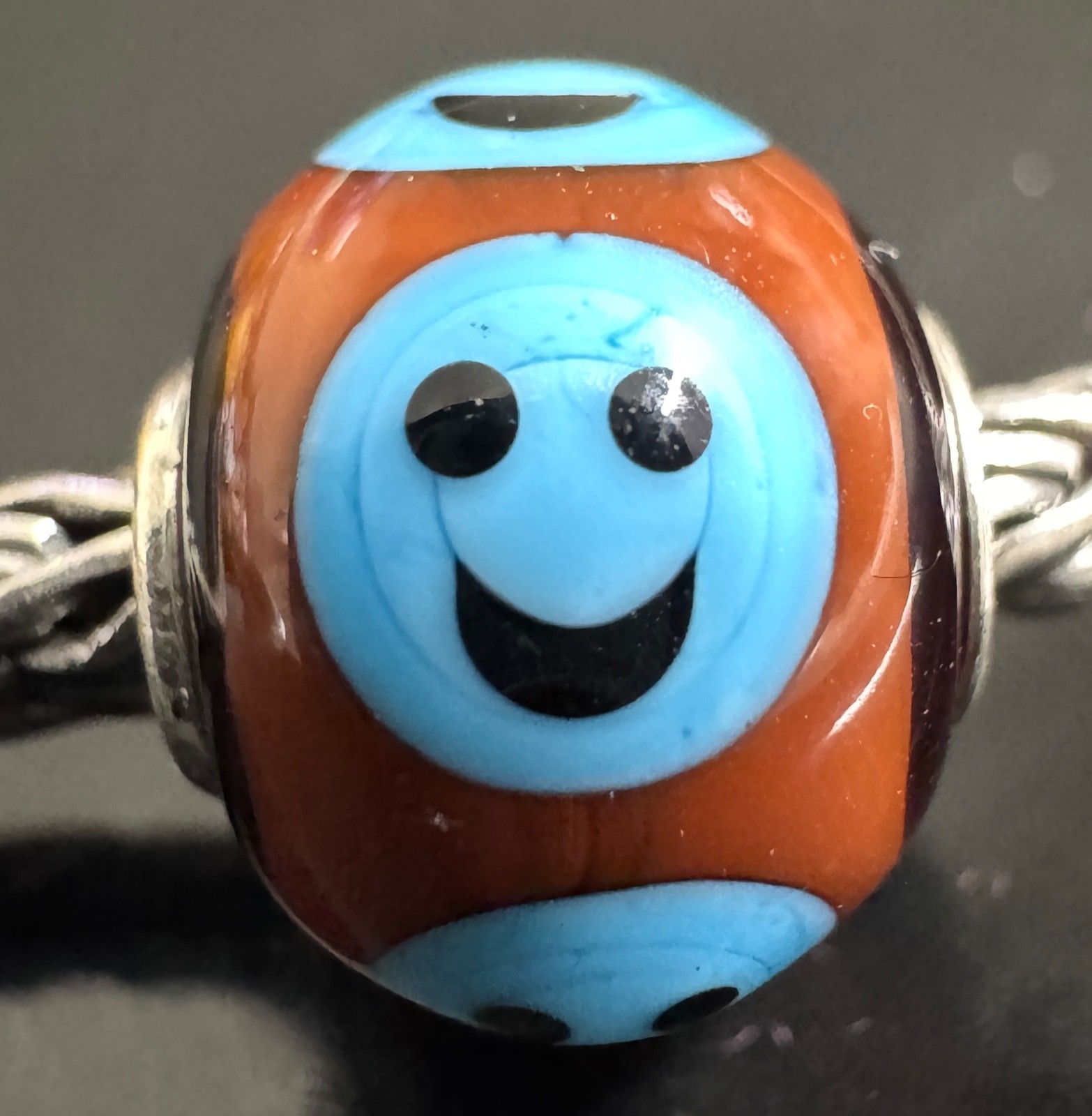 Trollbeads ONE OF A KIND EVENT ONLY RONDO SMILEY HTF UNIQUE