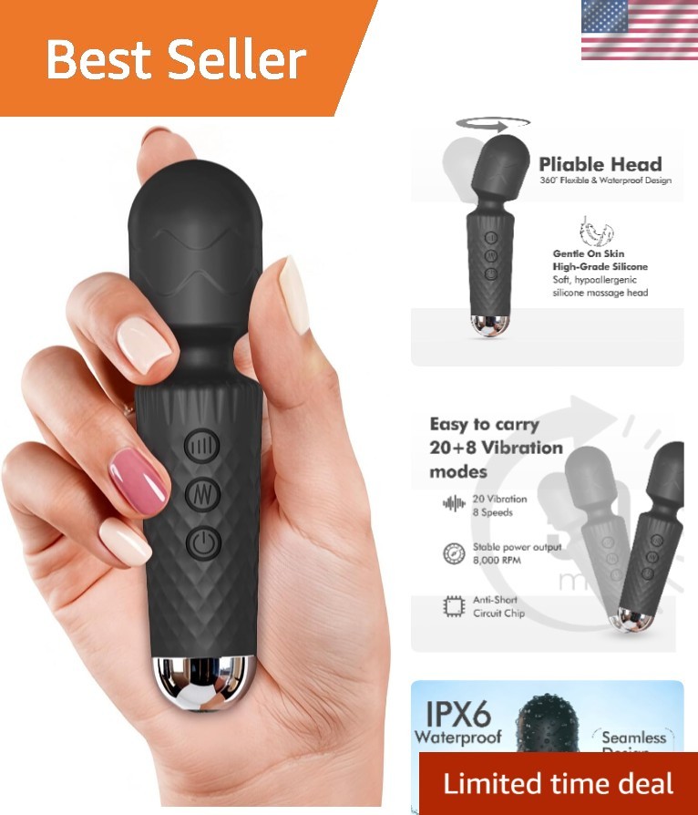 Portable Handheld Mini Massager for Women, Waterproof USB Rechargeable Wand M...