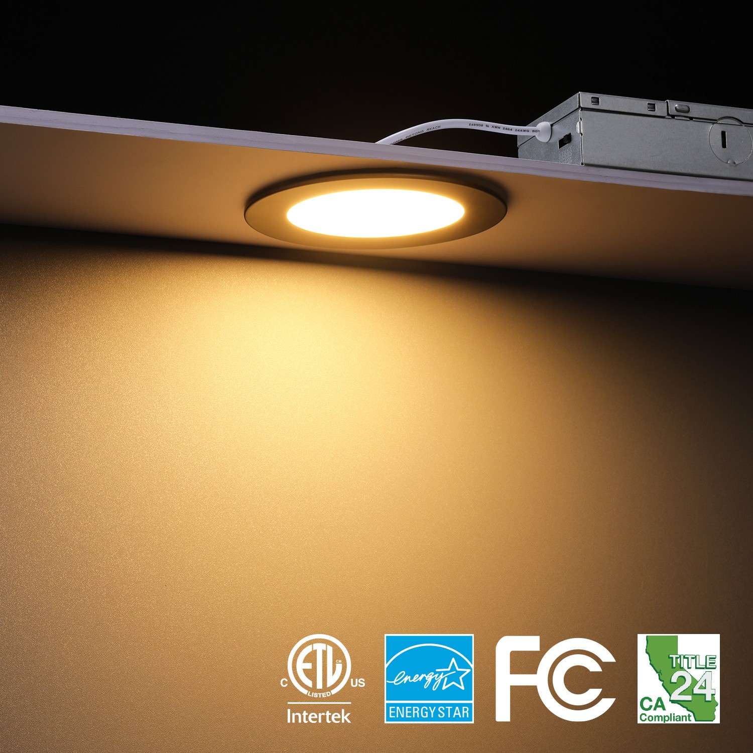 12 Pack 4/6 Inch 5CCT Ultra-Thin Recessed Light with J-Box, Oil Rubbed Bronze 12 Pack 4/6 Inch 5CCT Ultra-Thin Recessed Light with J-Box, Oil Rubbed Bronze