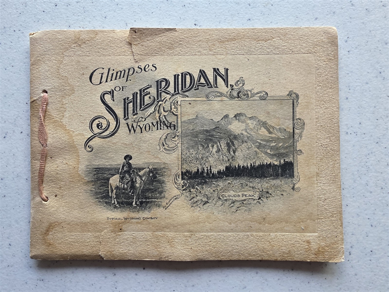 Sheriden Wyoming, Antique 1902 Book Portfolio of Photographs, 19 Photogravures