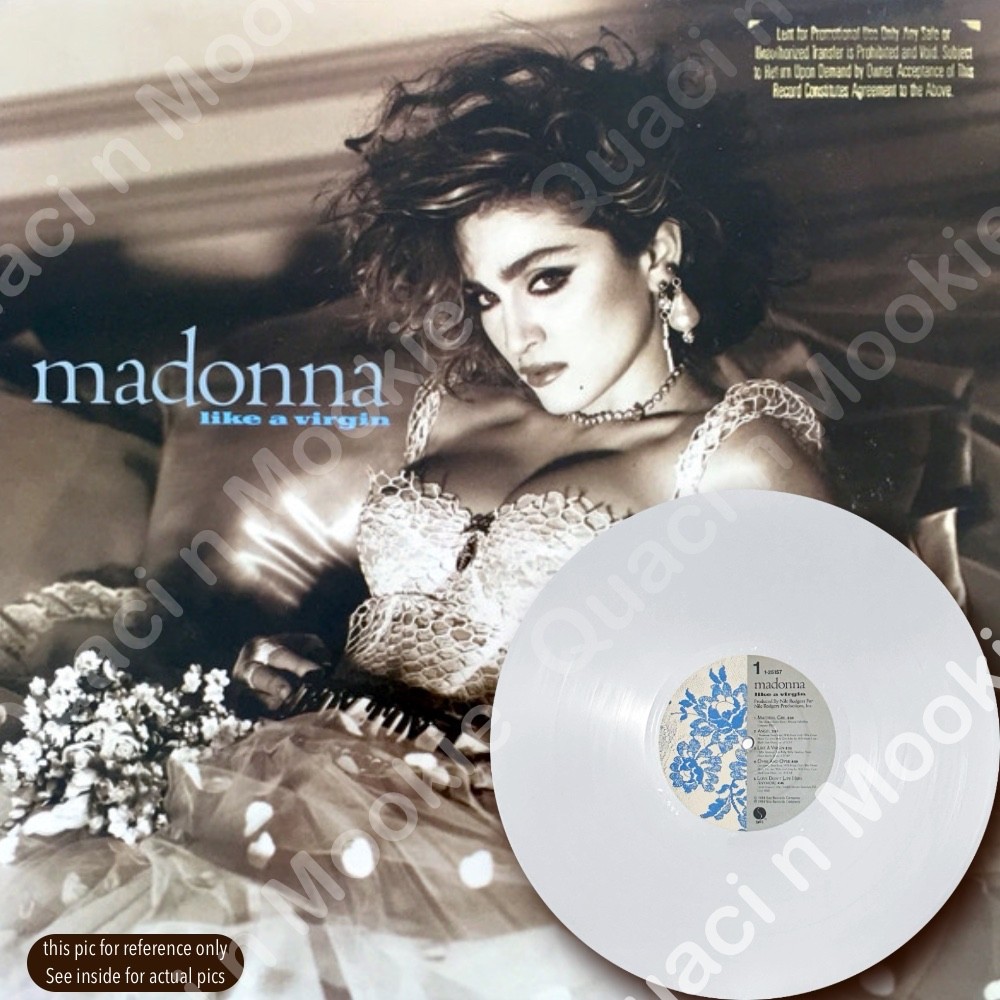 1984 Gold Stamped Promo White Vinyl Silver/Lace Label Madonna Like A Virgin LP