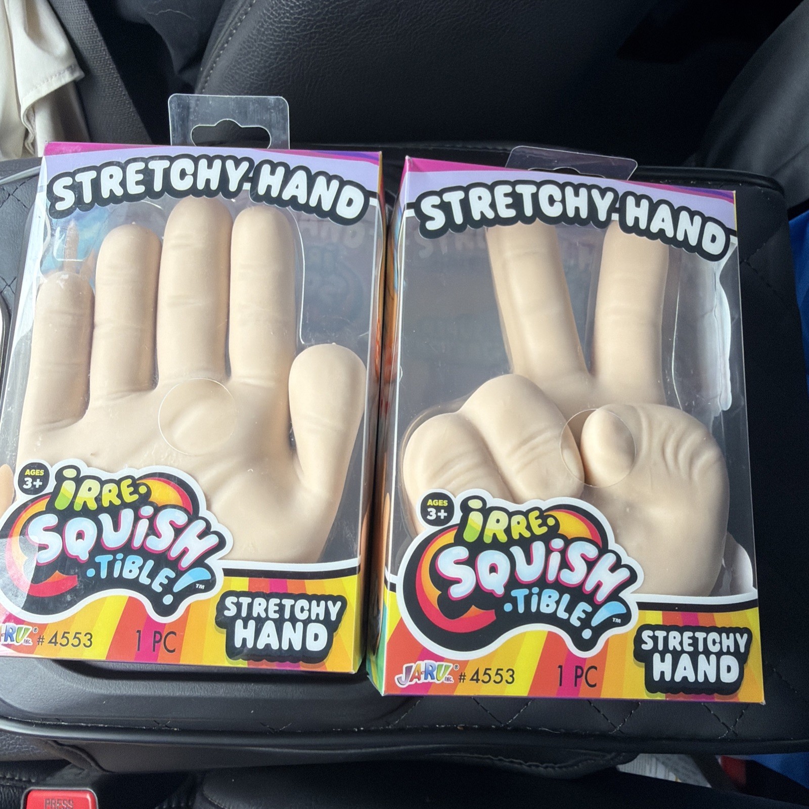 SET Ja-Ru Irresistibles Super Stretchy Hand Squishy Fidget Toy Beige MPN 4553