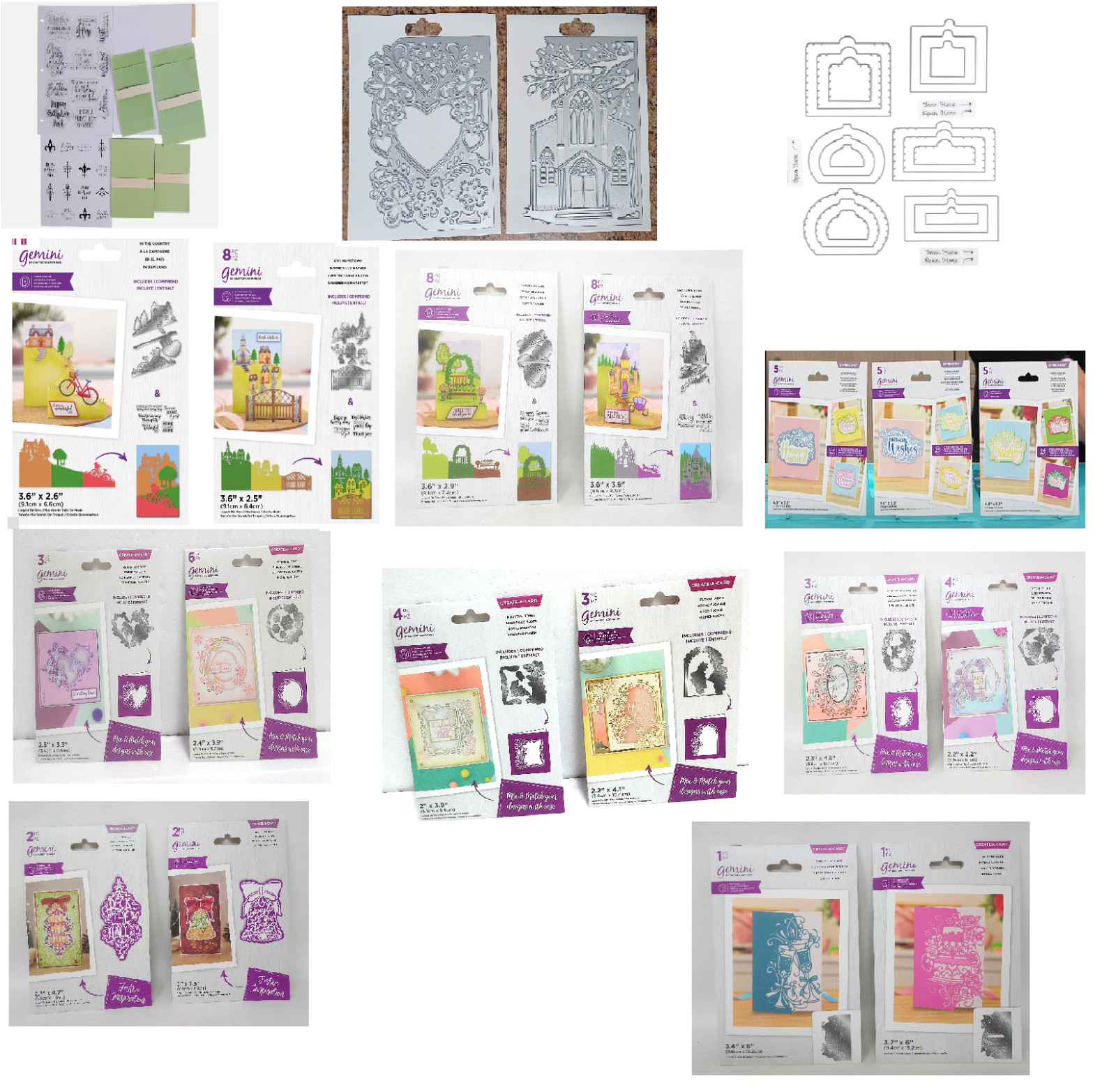 Bulk Lot Crafter\'s Companion Craft Dies, Stamps, New Sets, 24 Sets, Cardmaking