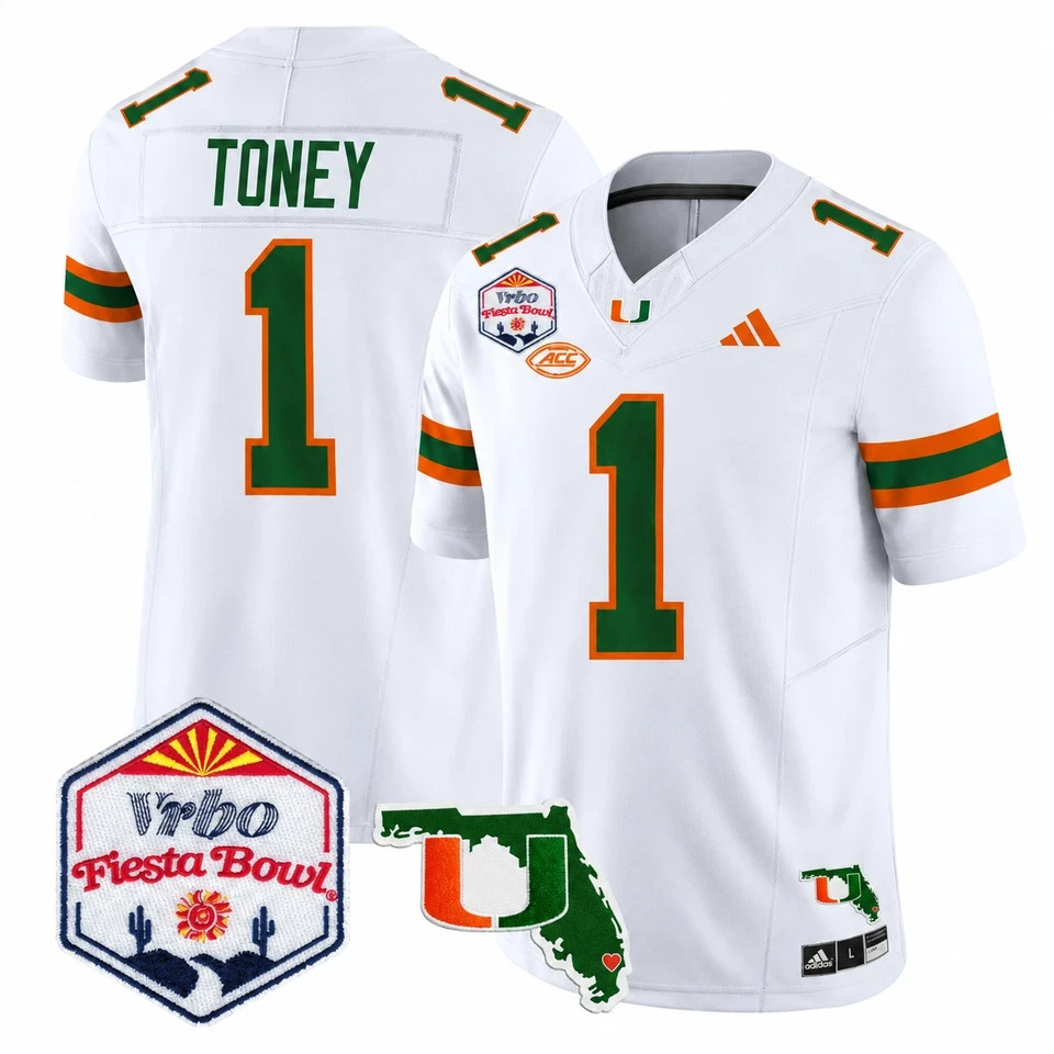 NEW NWT Malachi #1 Toney 2026/27 YOUTH Stitched Jersey White/Orange/Green/Black NEW NWT Malachi #1 Toney 2026/27 YOUTH Stitched Jersey White/Orange/Green/Black