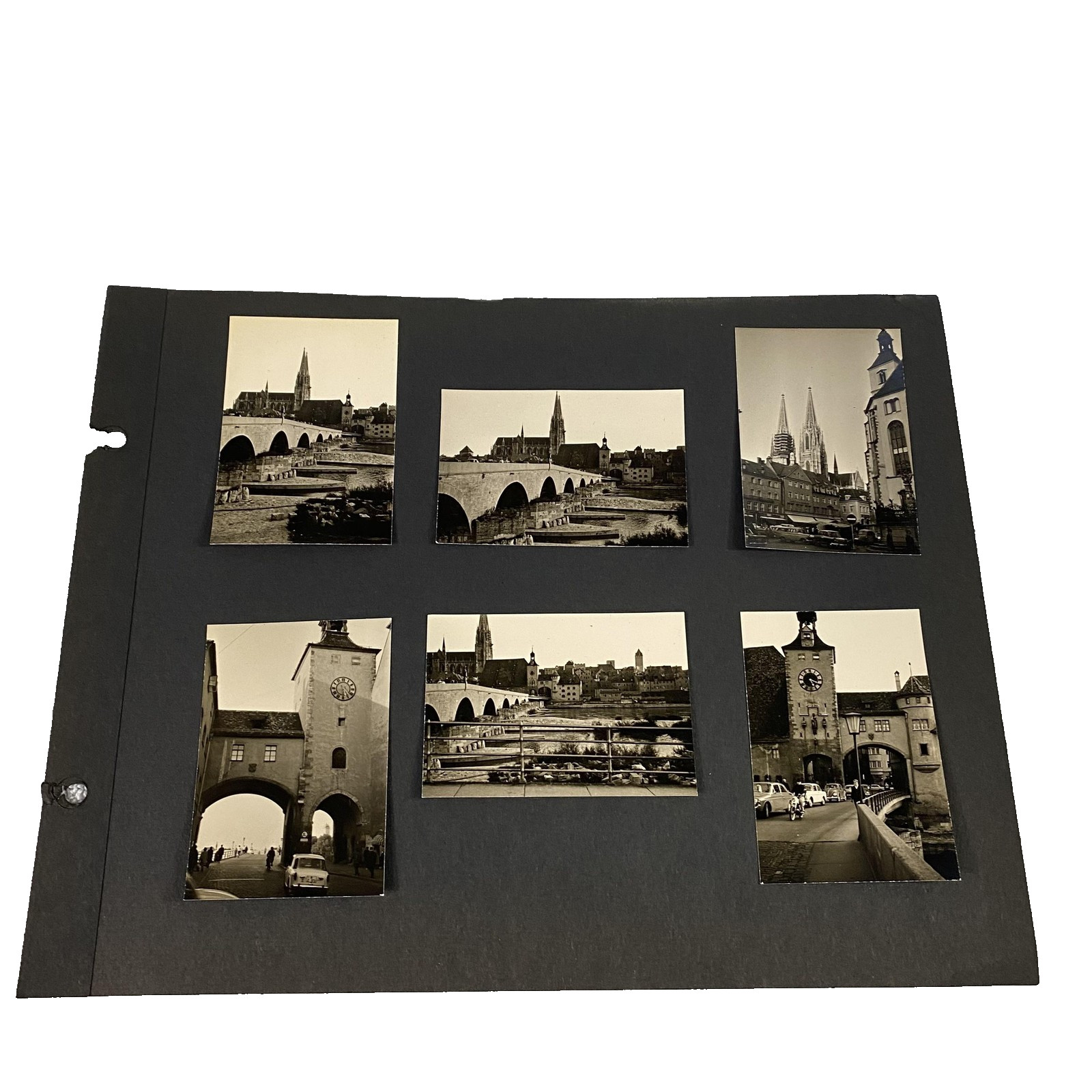 Vtg Regensburg Germany Photo Scrapbook Pages 10 B&W Dom St Emmeram Bridge