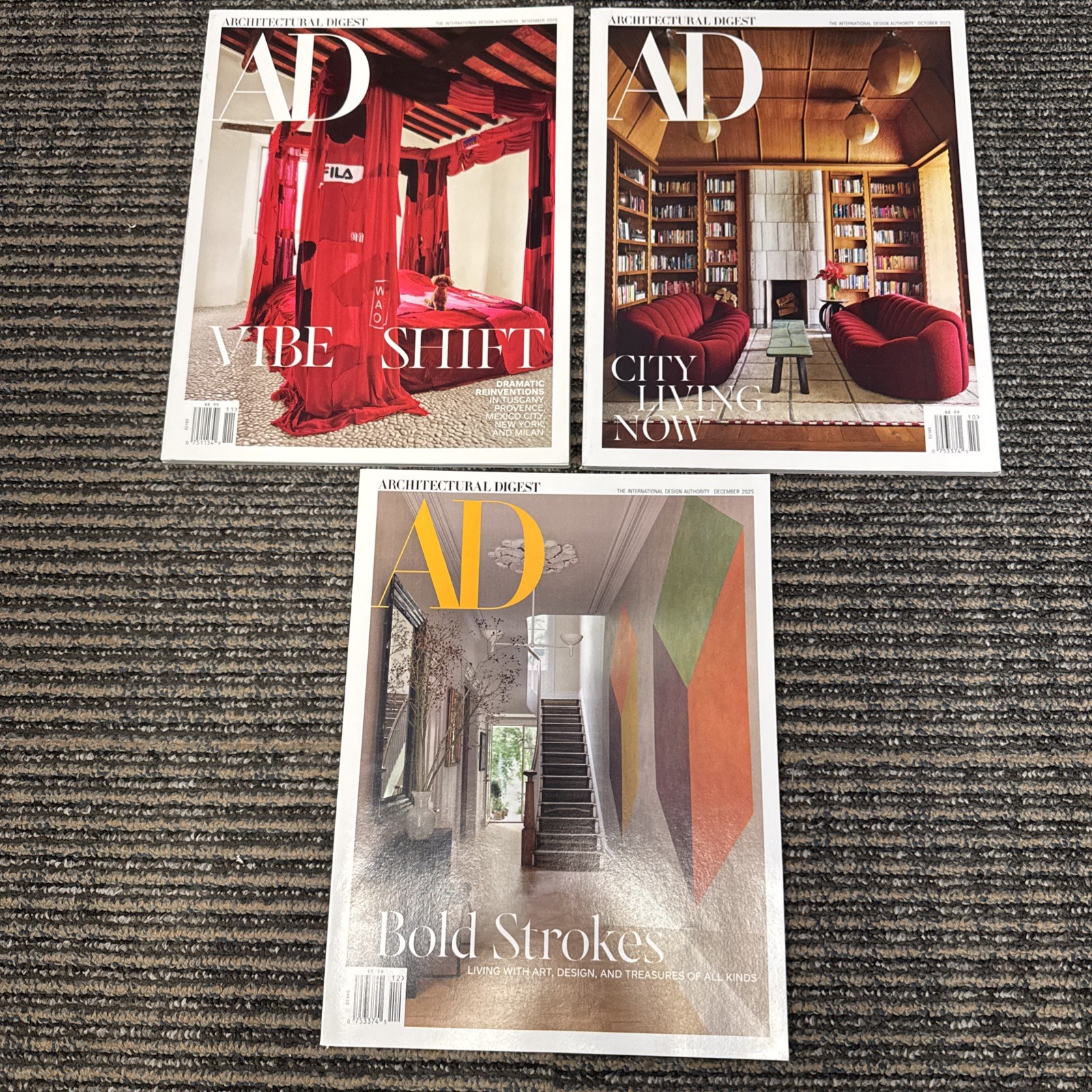 Architectural Digest 2025 issues October November December new Architectural Digest 2025 issues October November December new