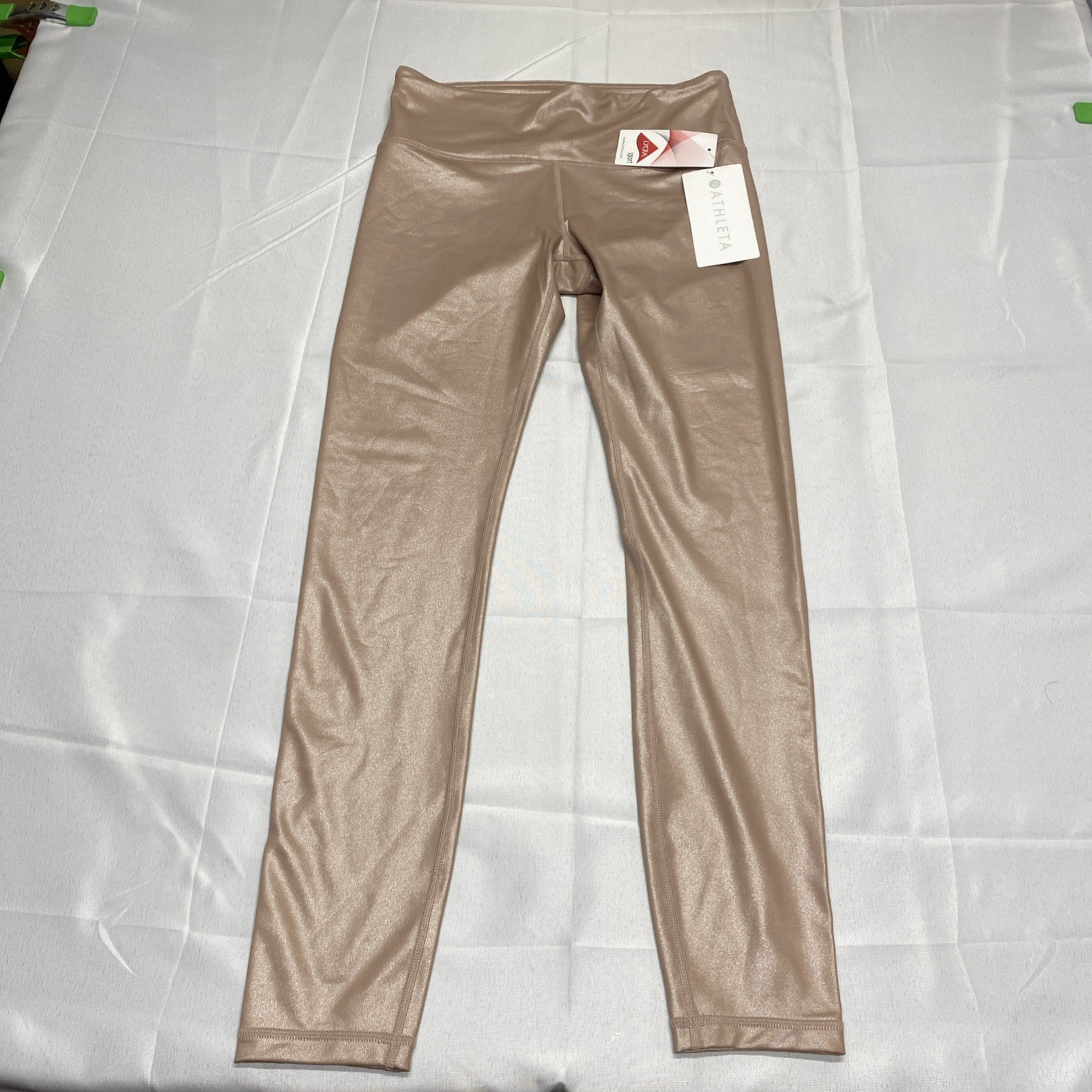 NWT Athleta Leggings Size Small Pink Elation Shimmer Tight Athleisure NEW NWT Athleta Leggings Size Small Pink Elation Shimmer Tight Athleisure NEW