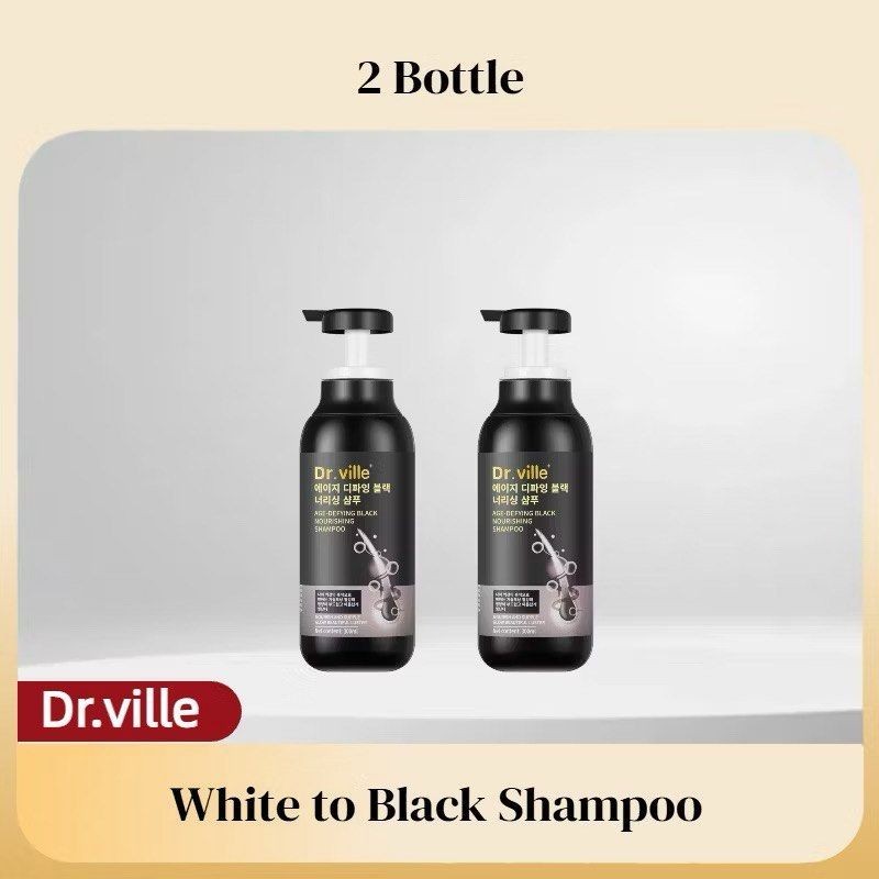 2 x bottles Dr.Ville Black Hair Shampoo Black Nourishing Shampoo (Free Shipping)