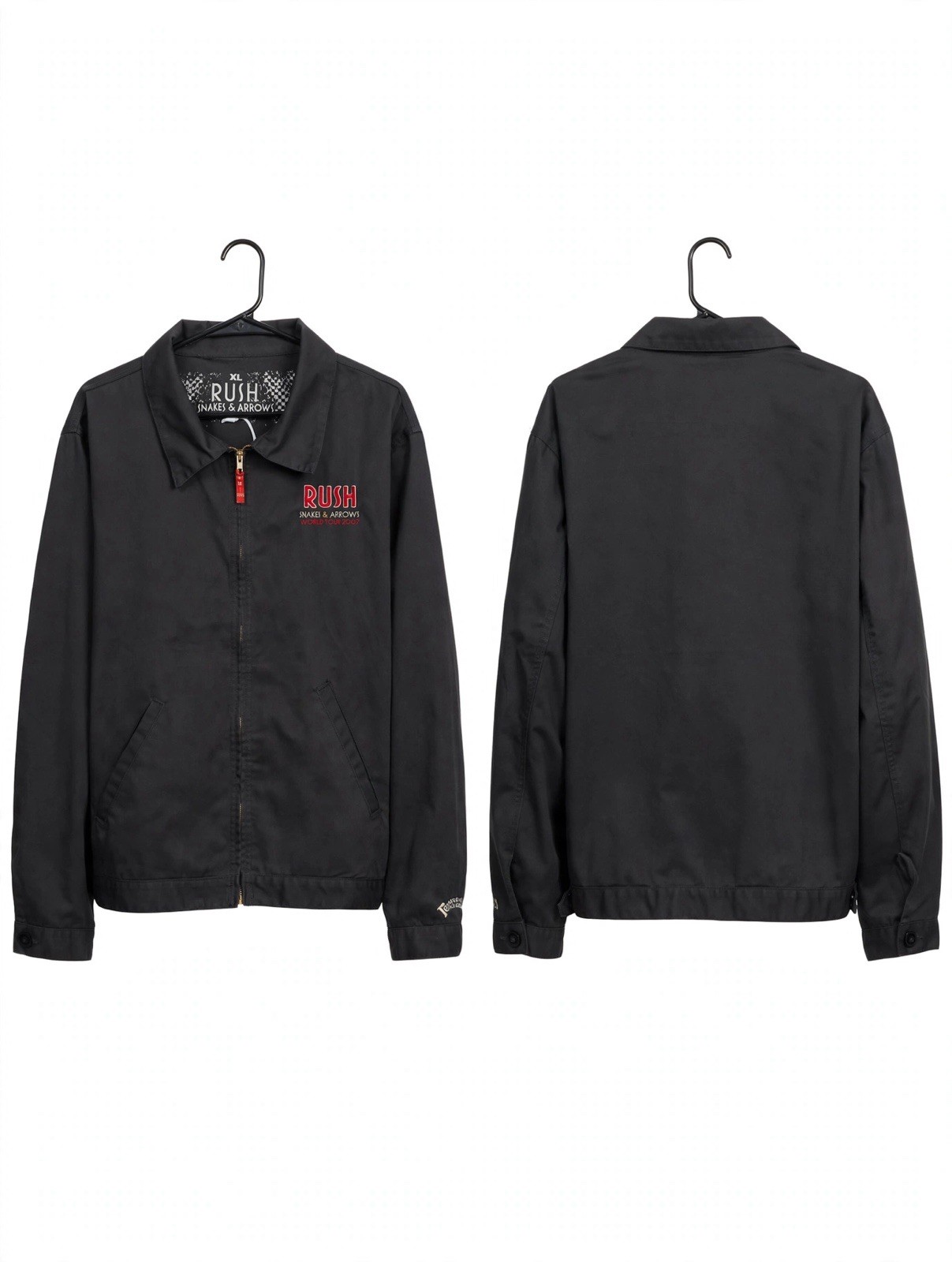 Rush Snakes & Arrows World Tour 2007 Full Zip Jacket Black XL Original Rush Snakes & Arrows World Tour 2007 Full Zip Jacket Black XL Original